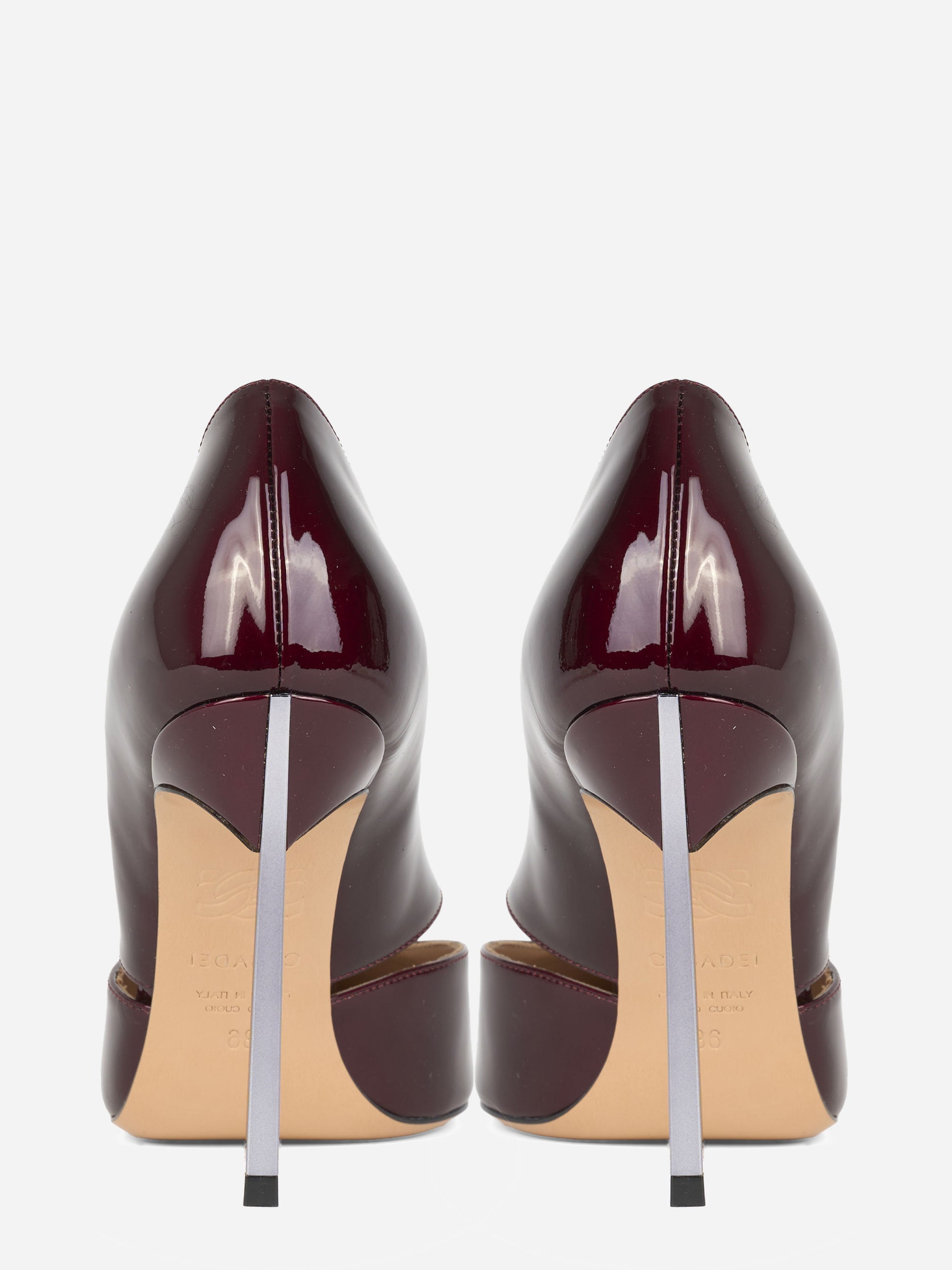 Décolleté Samurai in pelle verniciata bordeaux