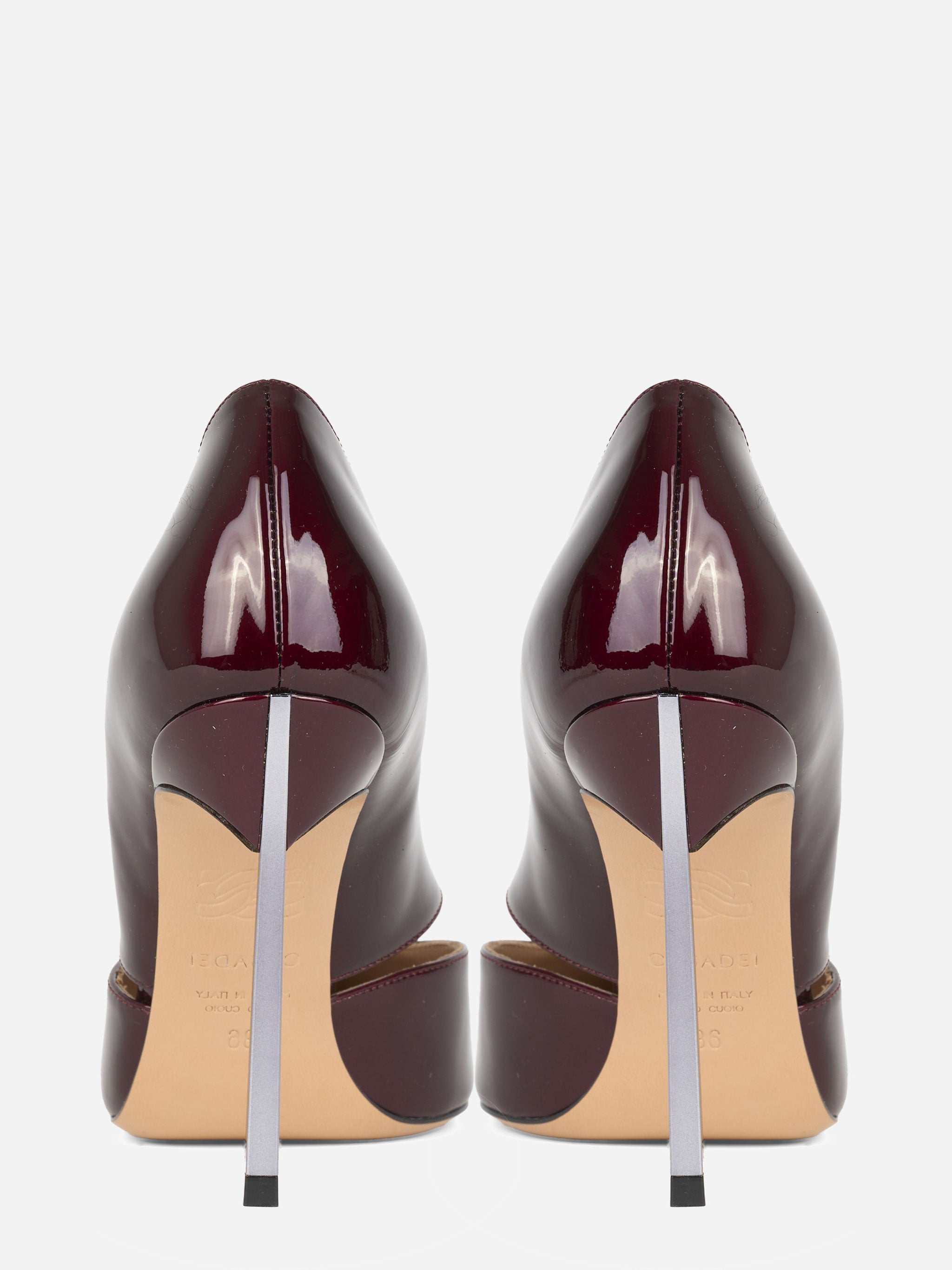 Décolleté Samurai in pelle verniciata bordeaux