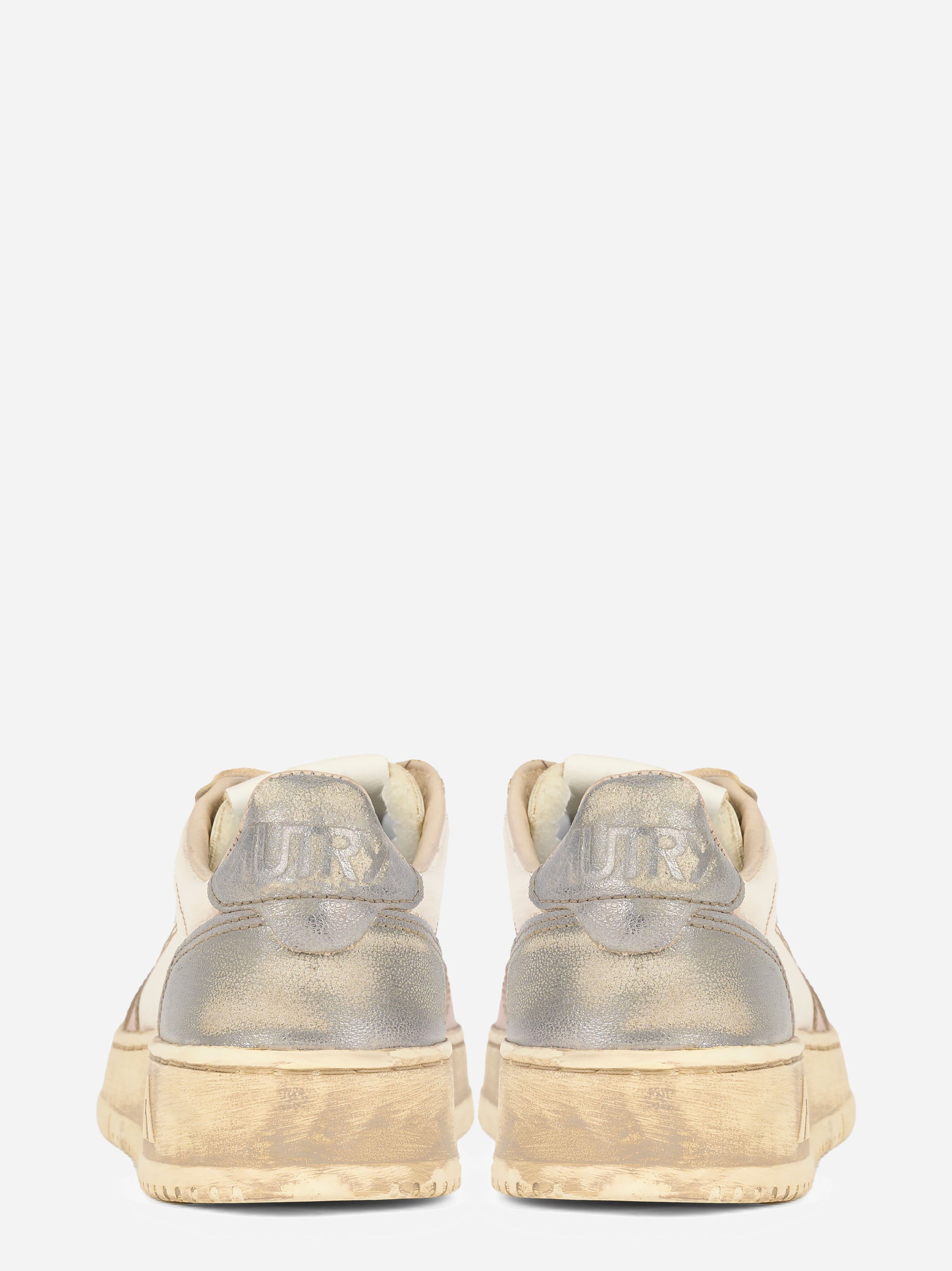 SNEAKERS MEDALIST LOW SUPER VINTAGE IN PELLE BIANCA ROSE E BLACKBOARD