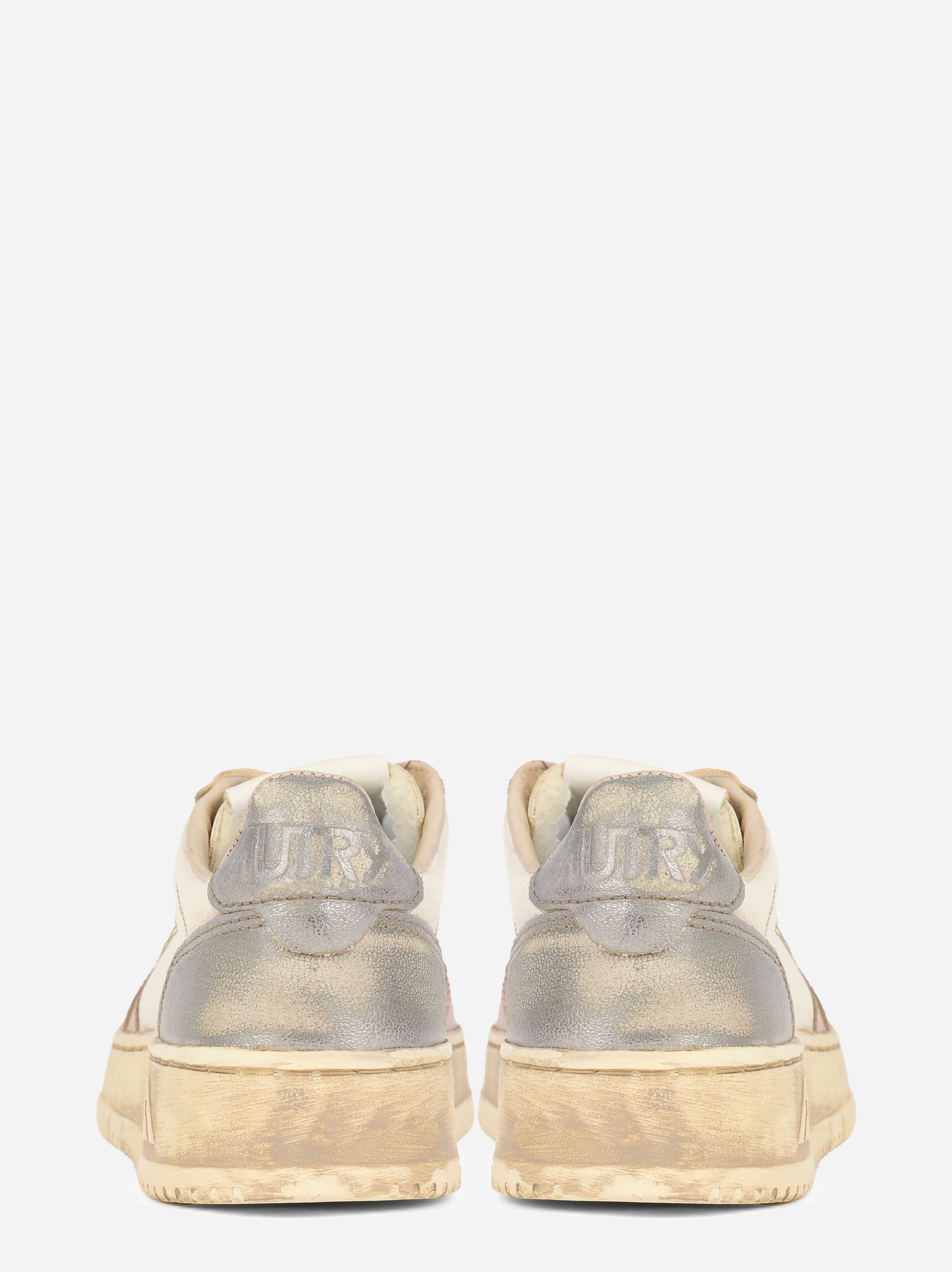 SNEAKERS MEDALIST LOW SUPER VINTAGE IN PELLE BIANCA ROSE E BLACKBOARD