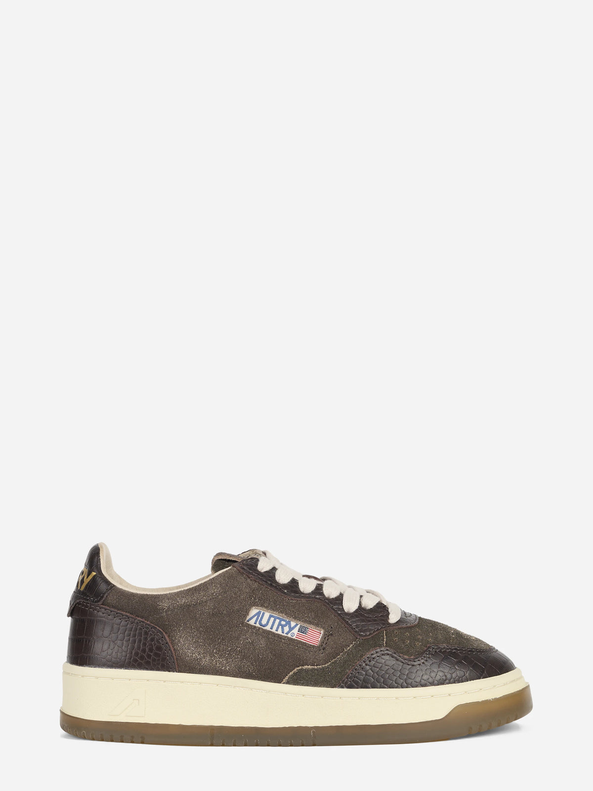 Sneaker Medalist Low in suede e pelle marrone