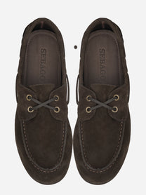 Scarpa da barca Owen in suede marrone