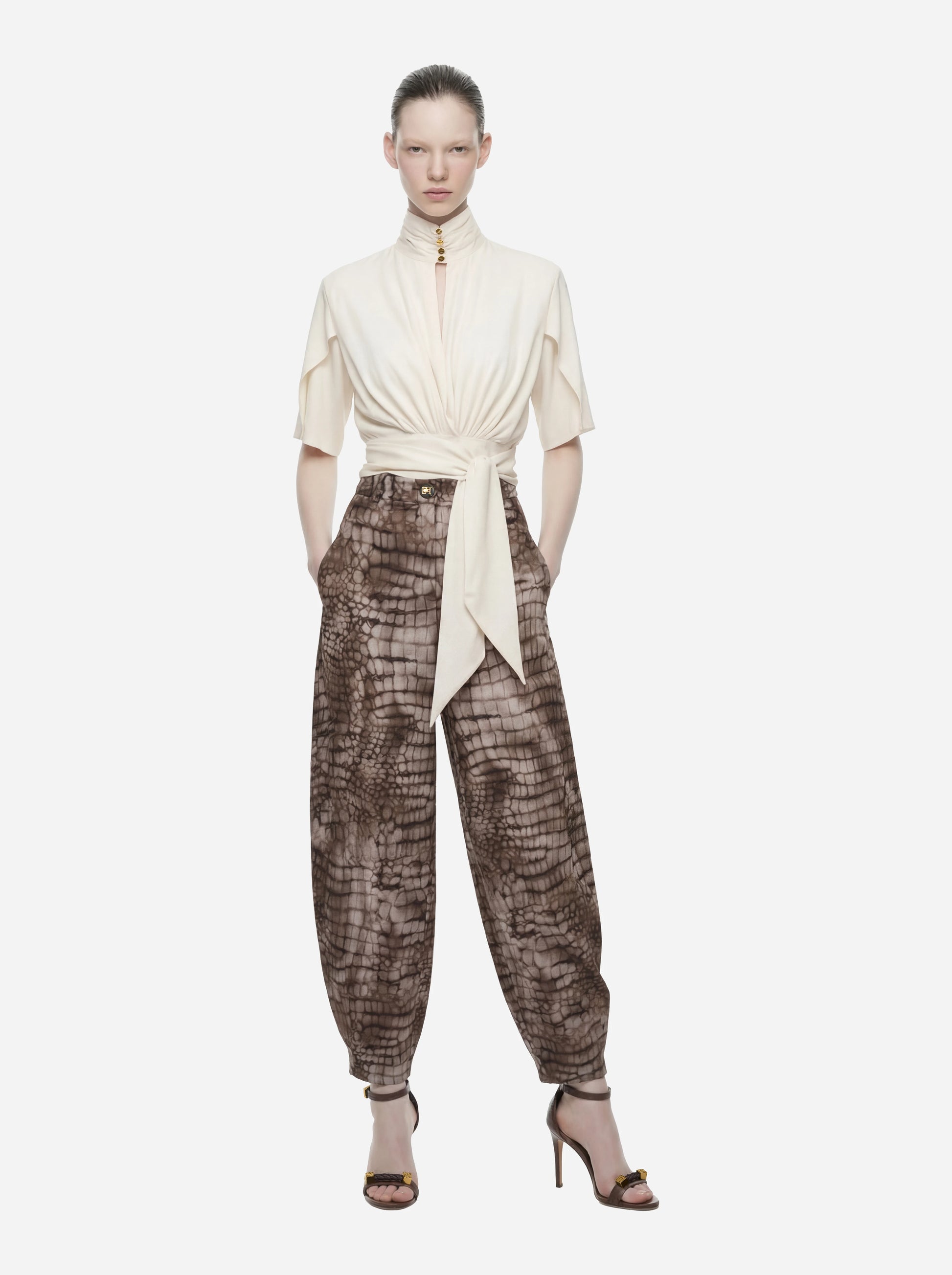 Blusa in georgette di viscosa