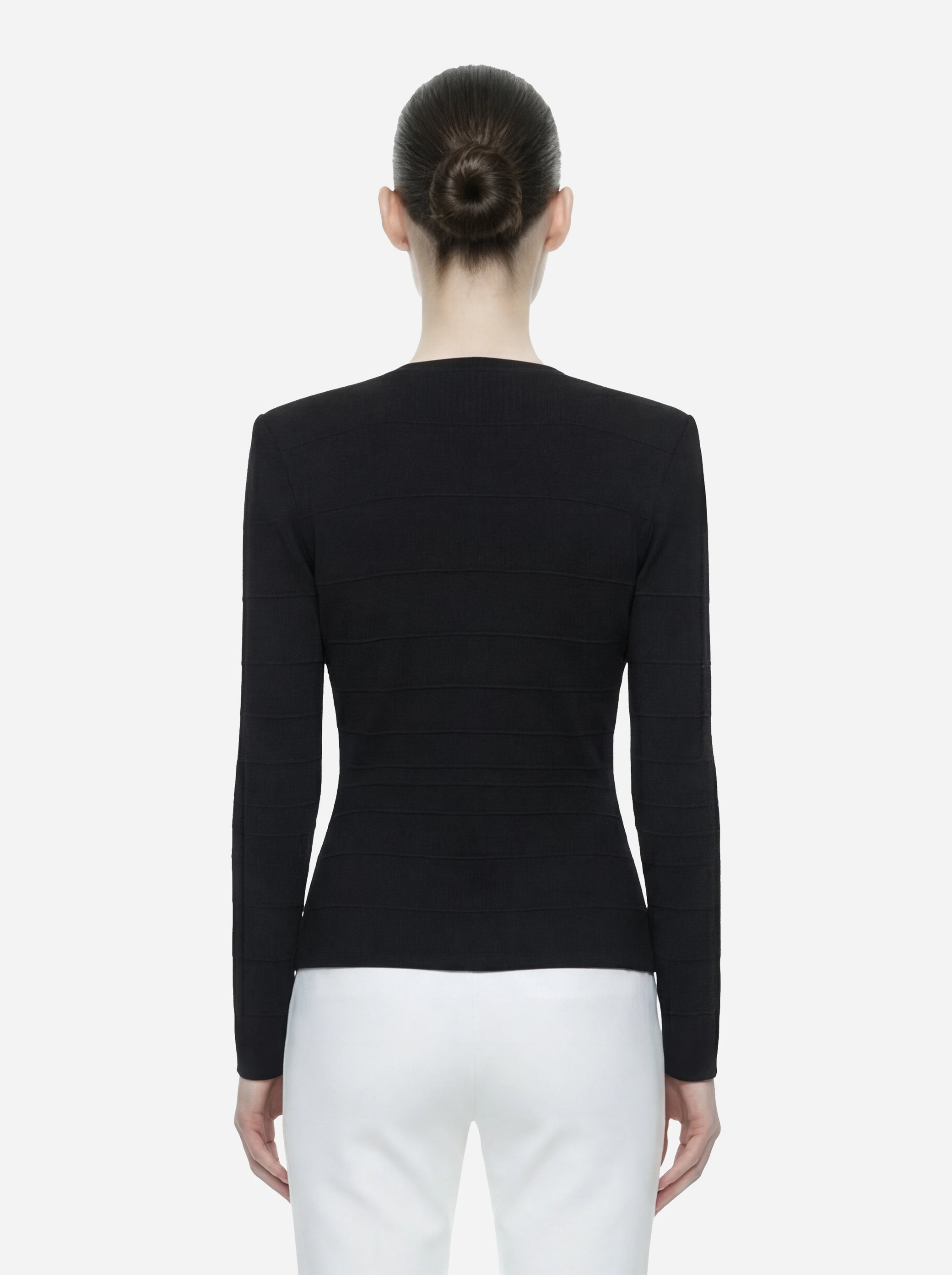 Giacca in maglia con bande a righe