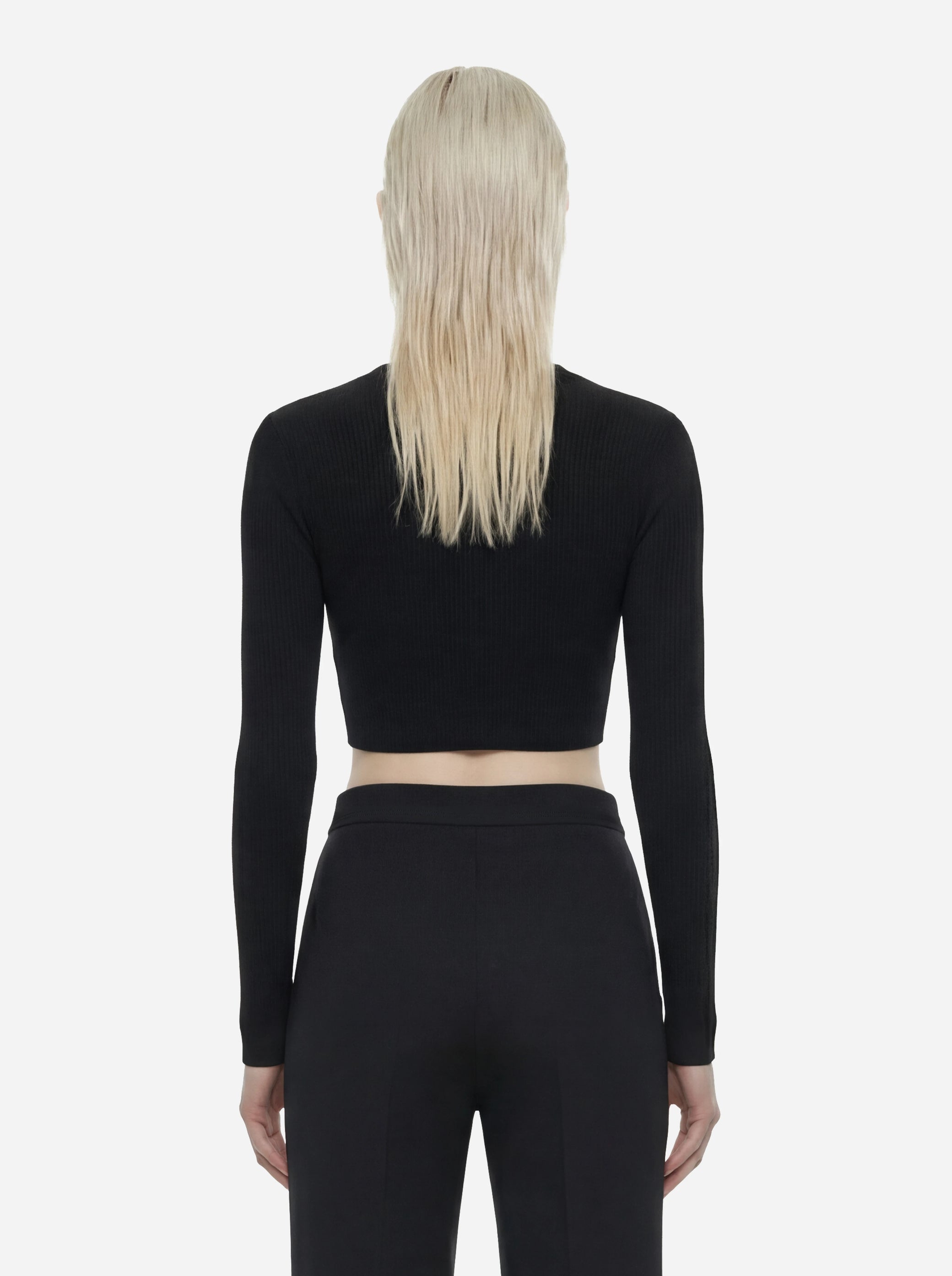 Cardigan in maglia nero a micro trecce