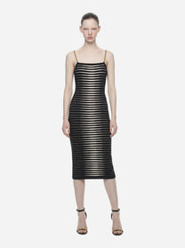 Abito in maglia con zebra jacquard