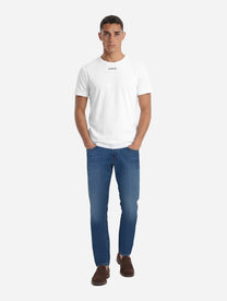 T-shirt bianca manica corta con logo