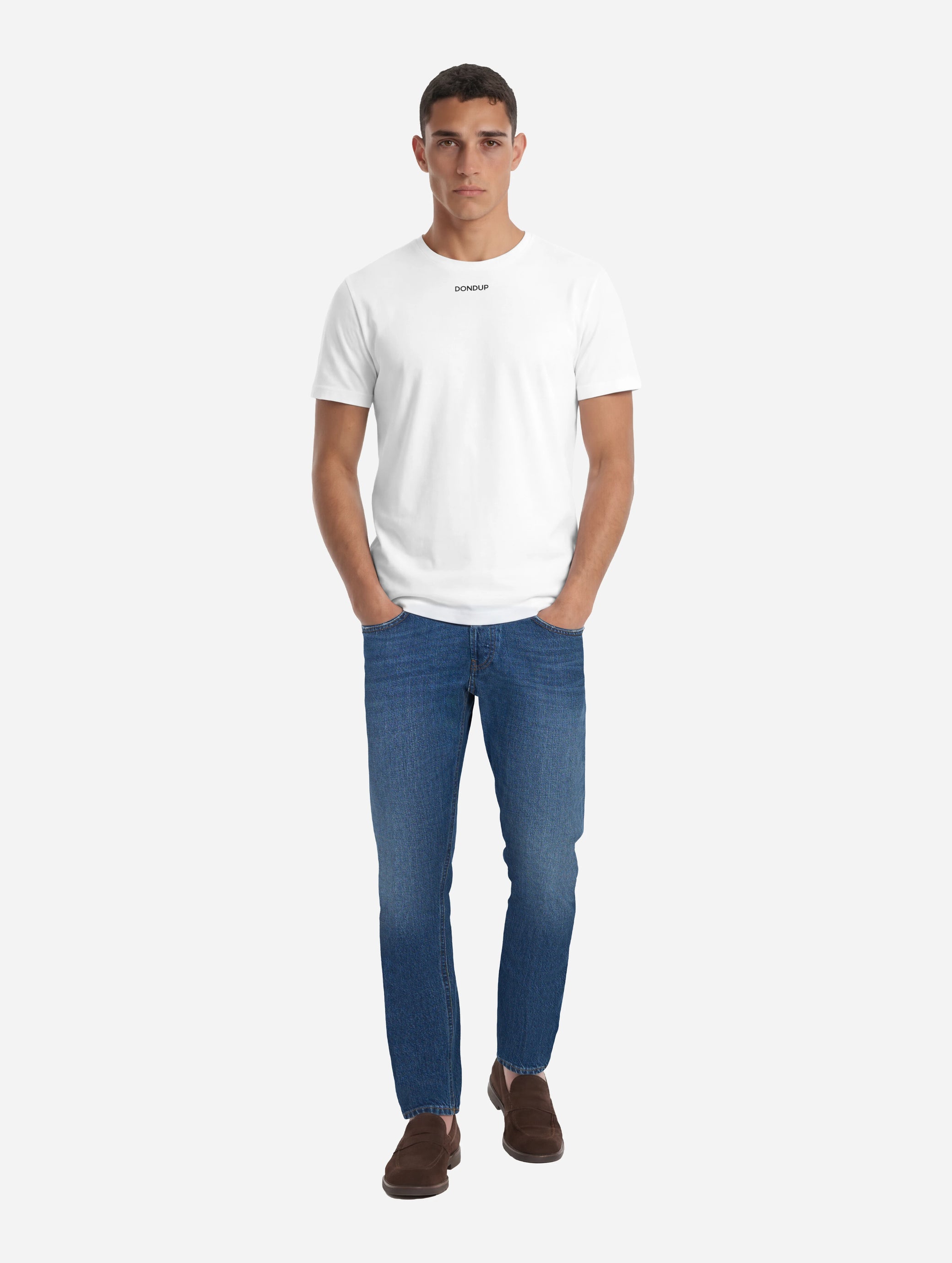 T-shirt bianca manica corta con logo