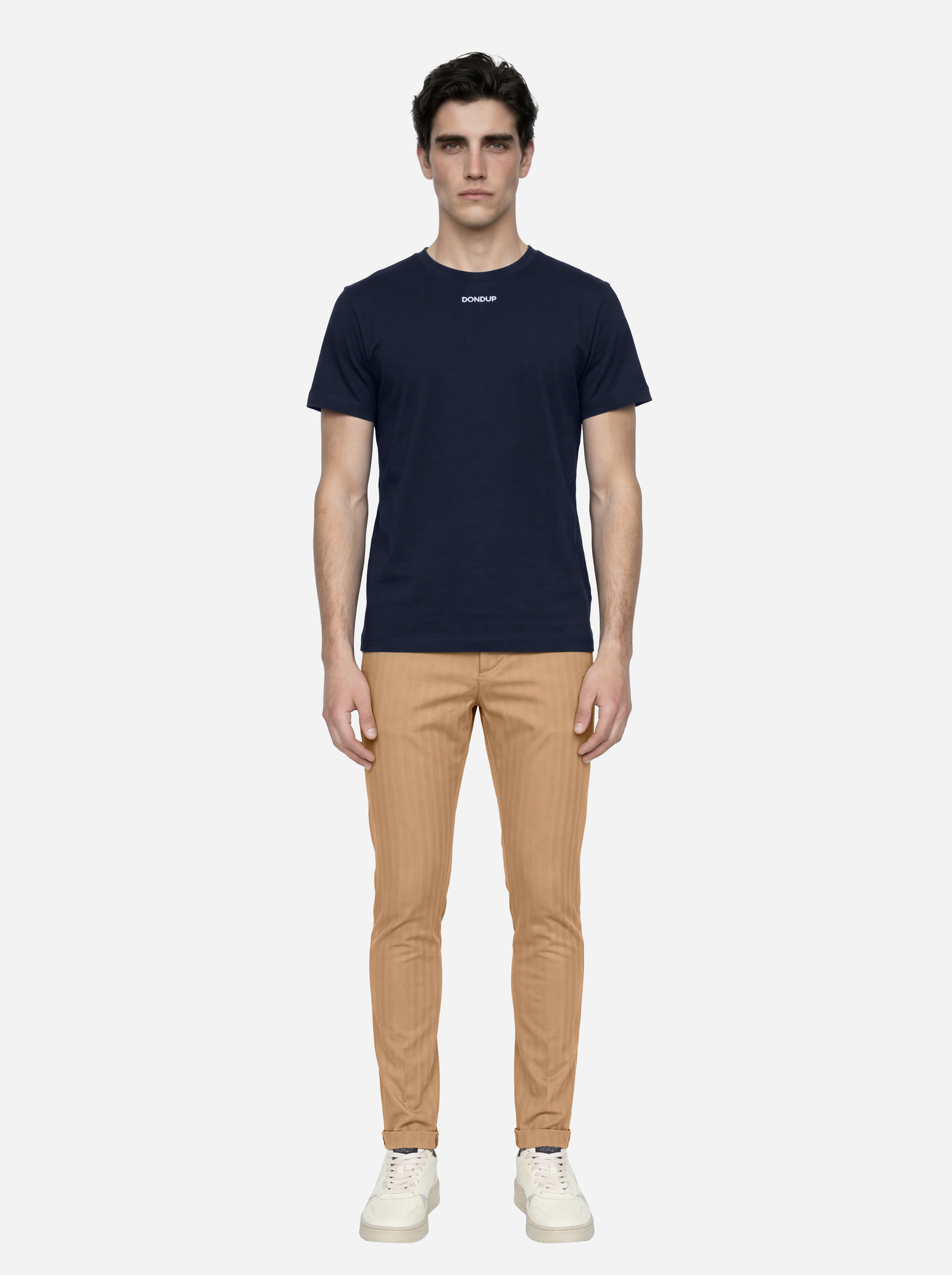 Pantalone gaubert in cotone stretch beige