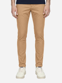 Pantalone gaubert in cotone stretch beige