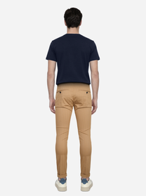 Pantalone gaubert in cotone stretch beige