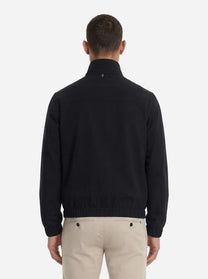 Bomber in nylon stretch nero