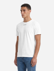 T-shirt bianca manica corta con logo