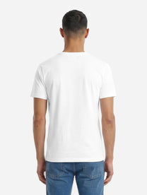 T-shirt bianca manica corta con logo