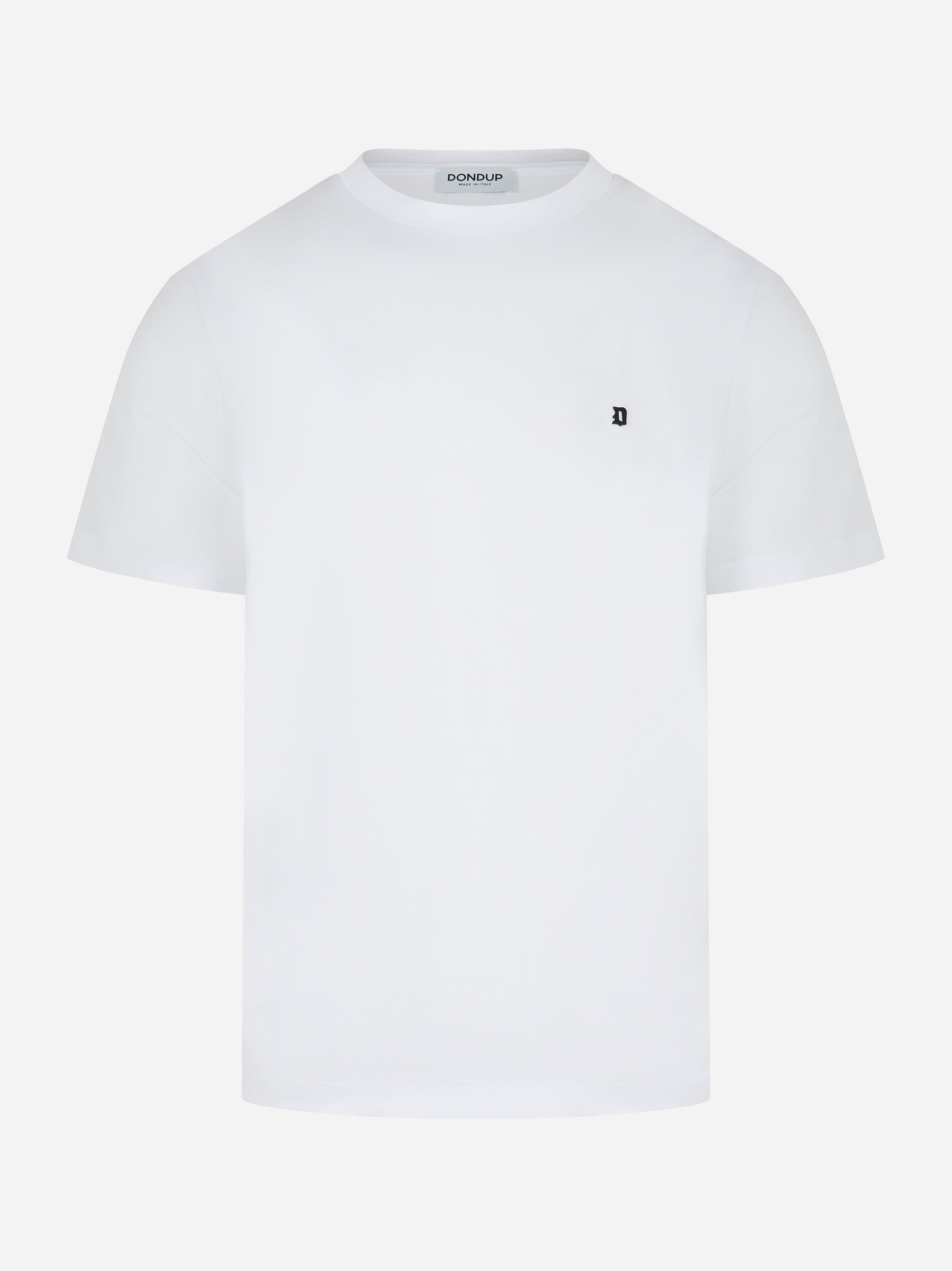 Dondup T-shirt slim con logo applicato Bianco