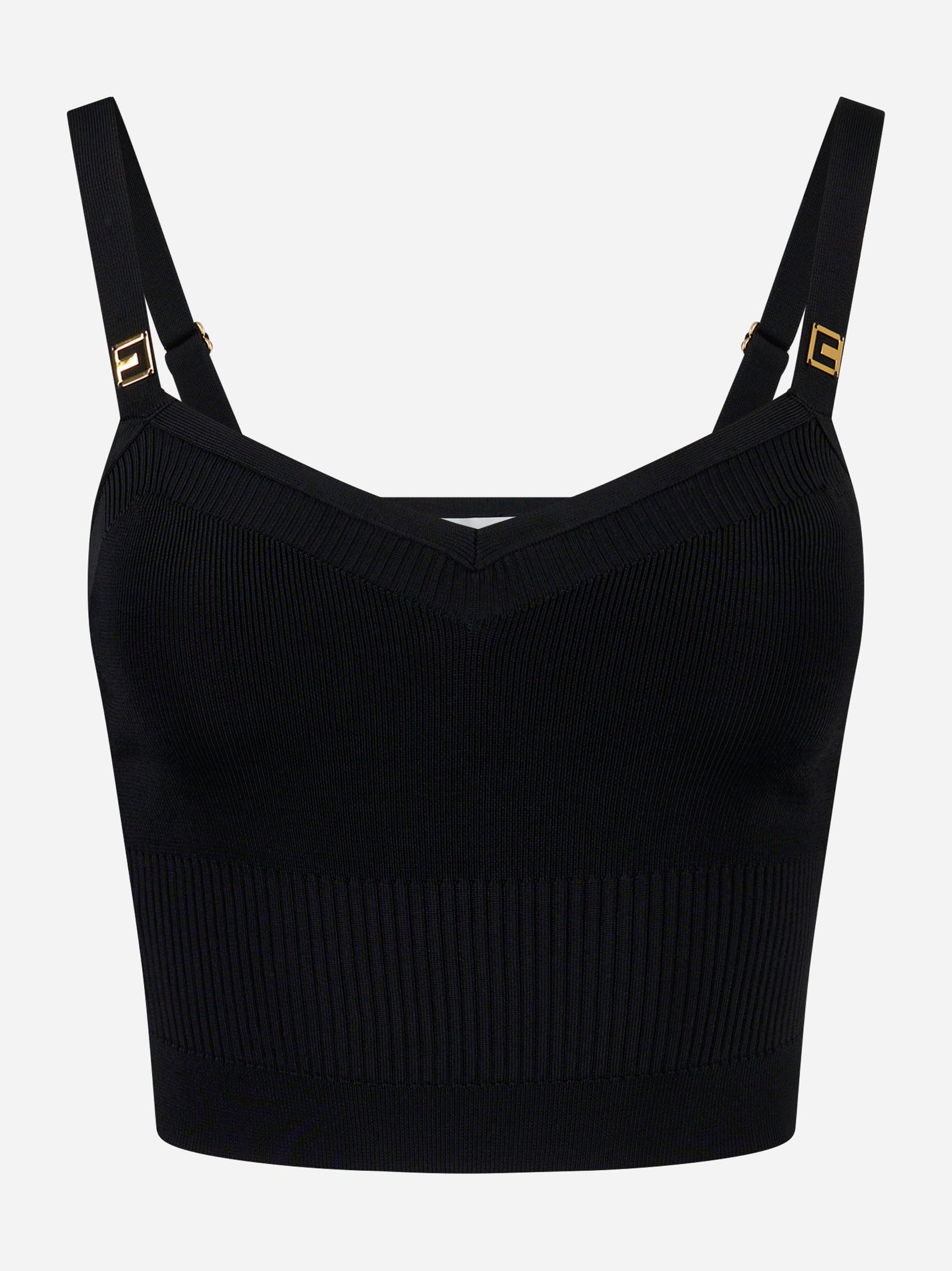 Elisabetta Franchi Top in maglia con dettagli logo TK61S56E2110
