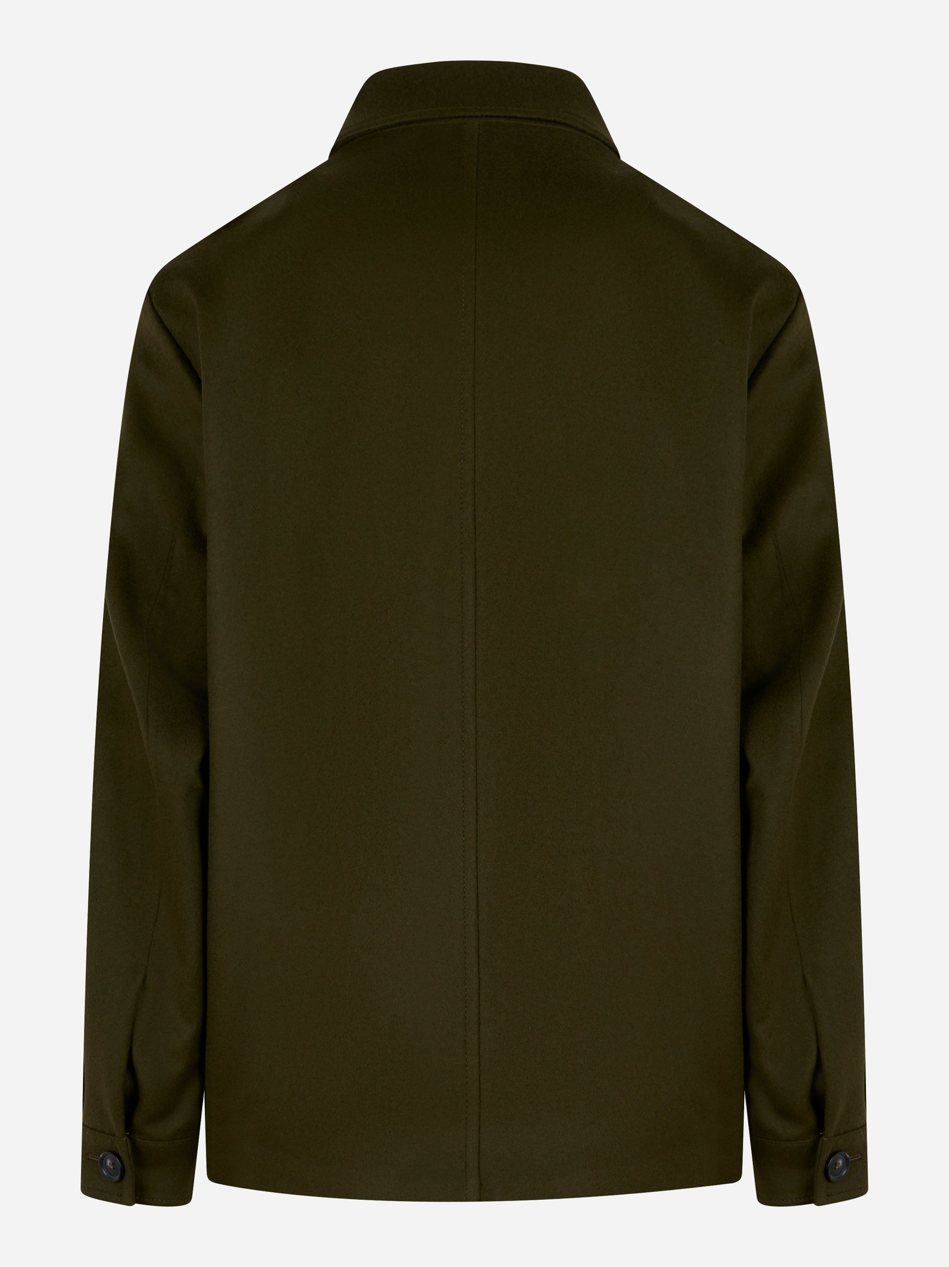 Overjacket con tasche applicate in lana Verde