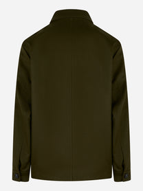 Overjacket con tasche applicate in lana Verde