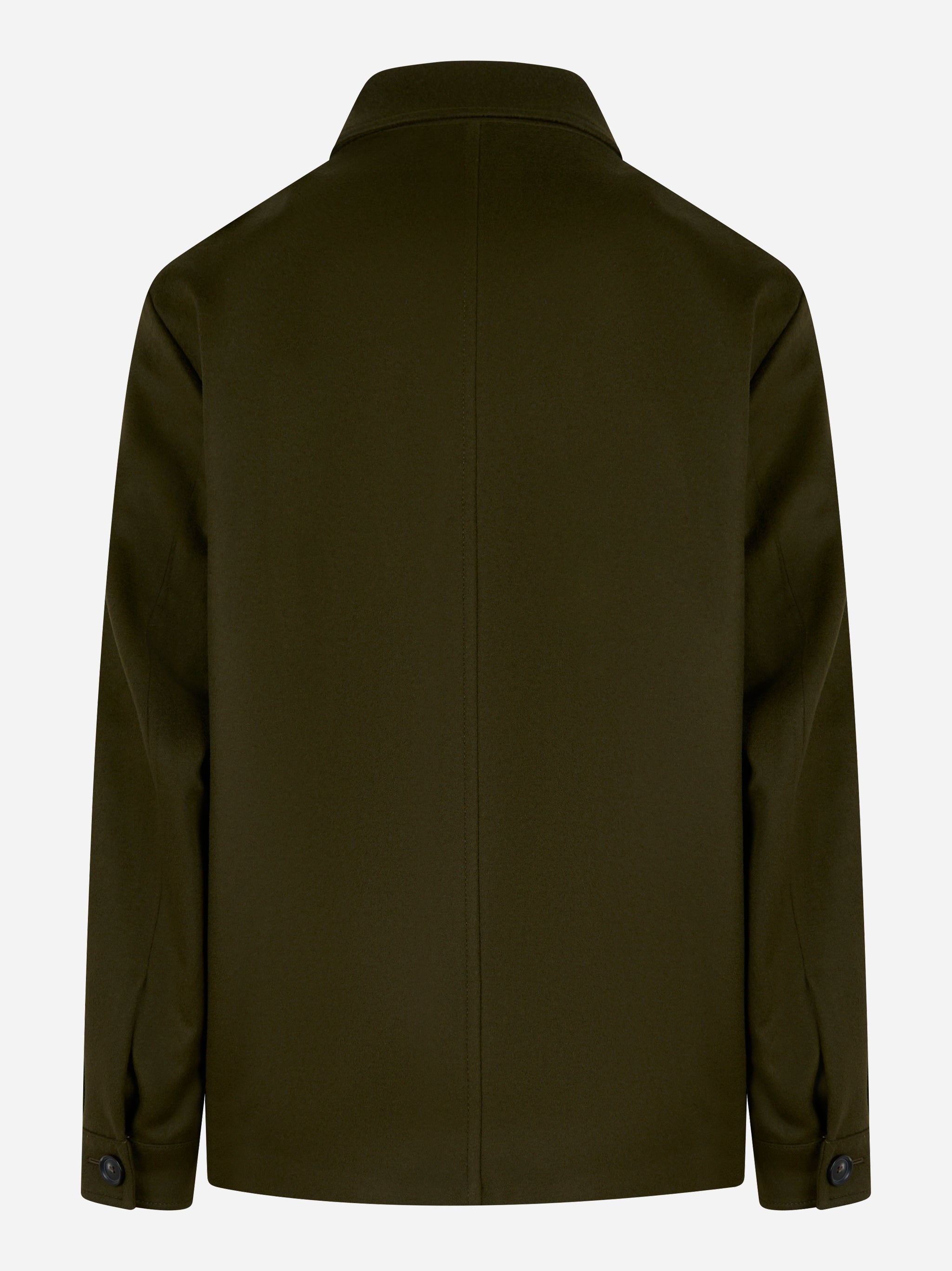 Overjacket con tasche applicate in lana Verde