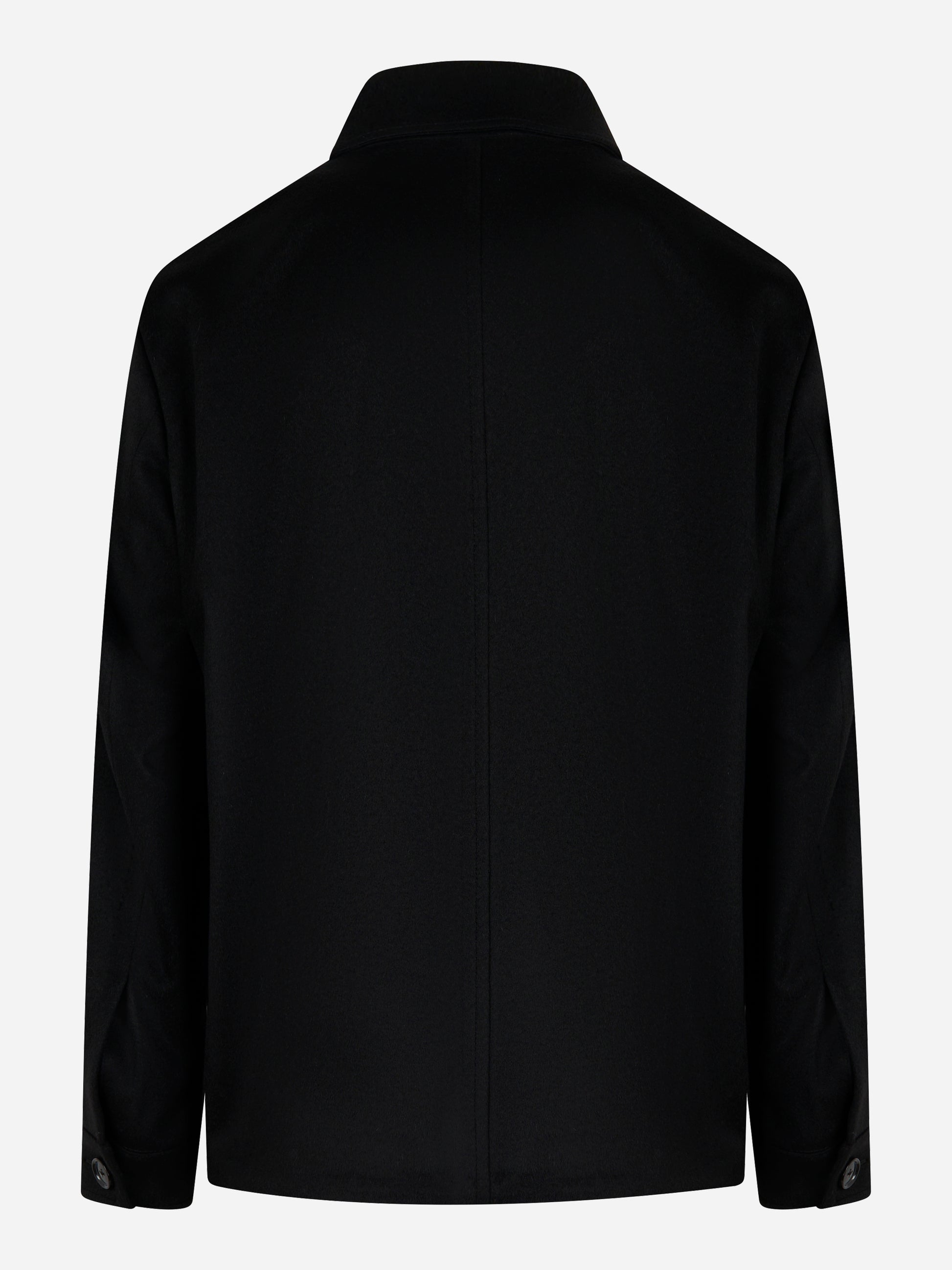 Overjacket con tasche applicate in lana Nera