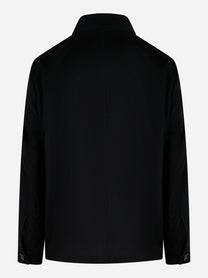 Overjacket con tasche applicate in lana Nera