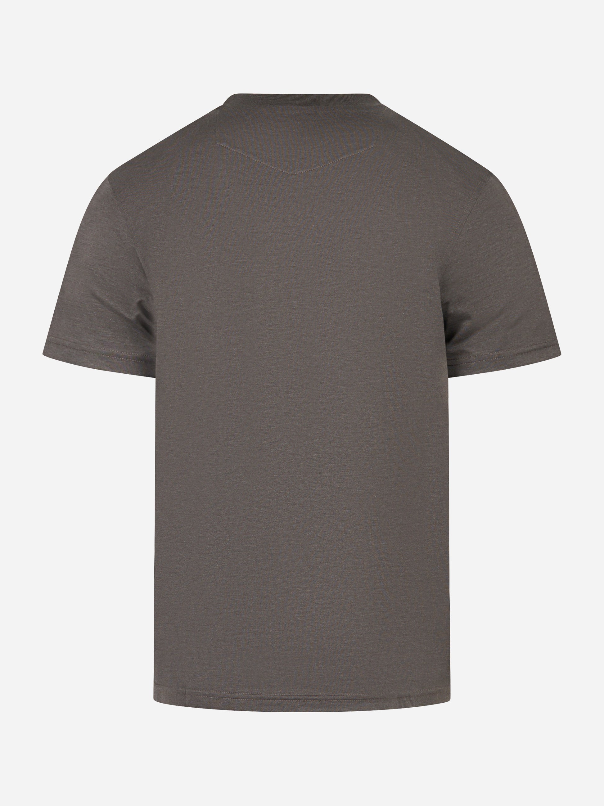 T-shirt girocollo in cotone e seta Grigia