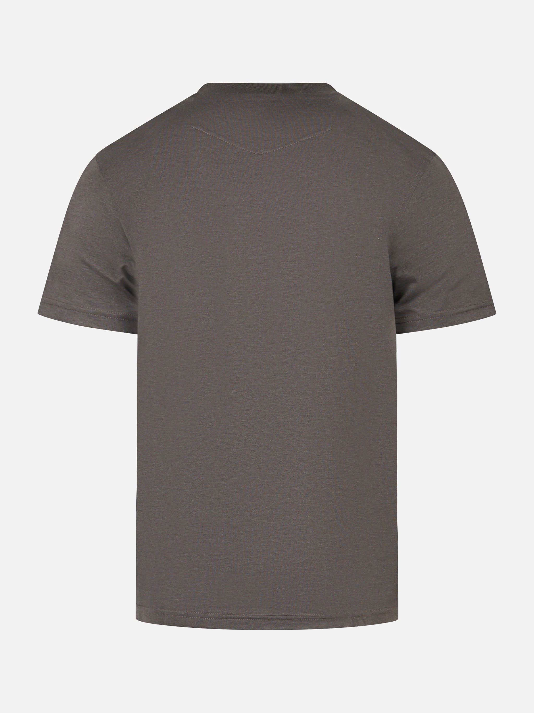 T-shirt girocollo in cotone e seta Grigia