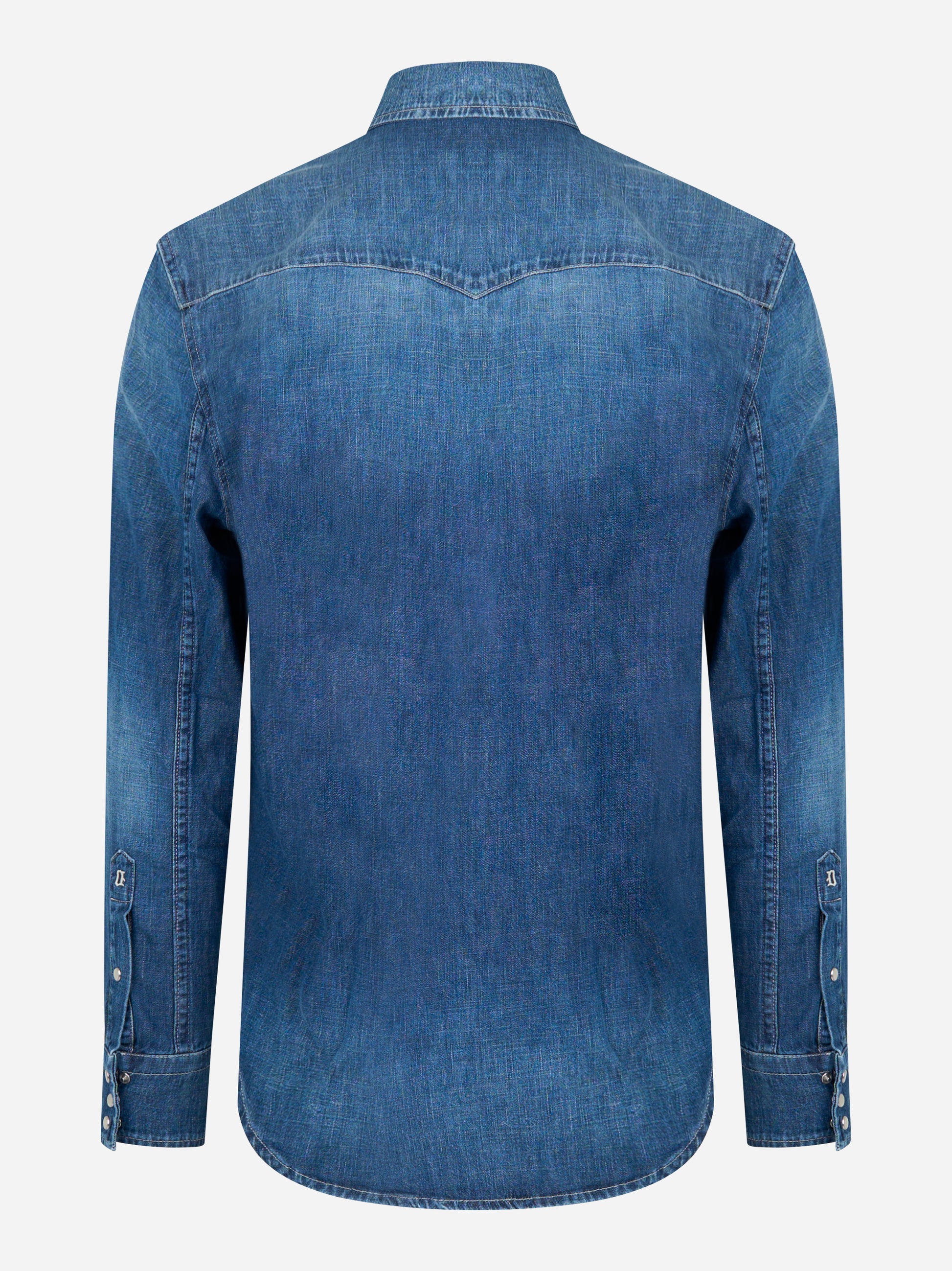 Camicia western in denim Blu
