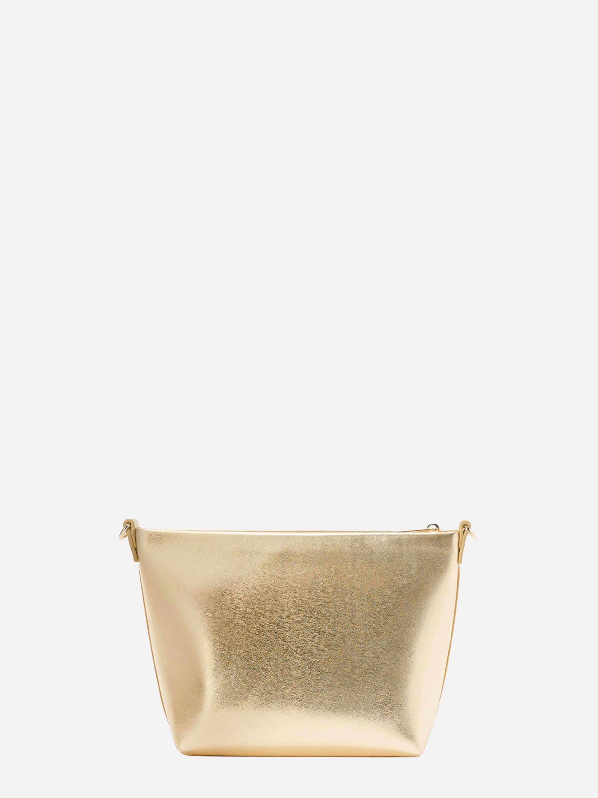 Borsa a spalla Aline in pelle laminata Oro