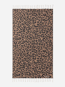 Telo mare Foutas in cotone con jacquard animalier