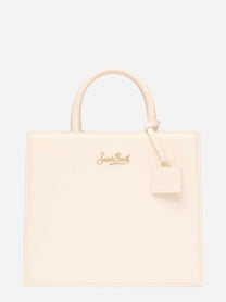 Shop Bag Midi in pelle bianca