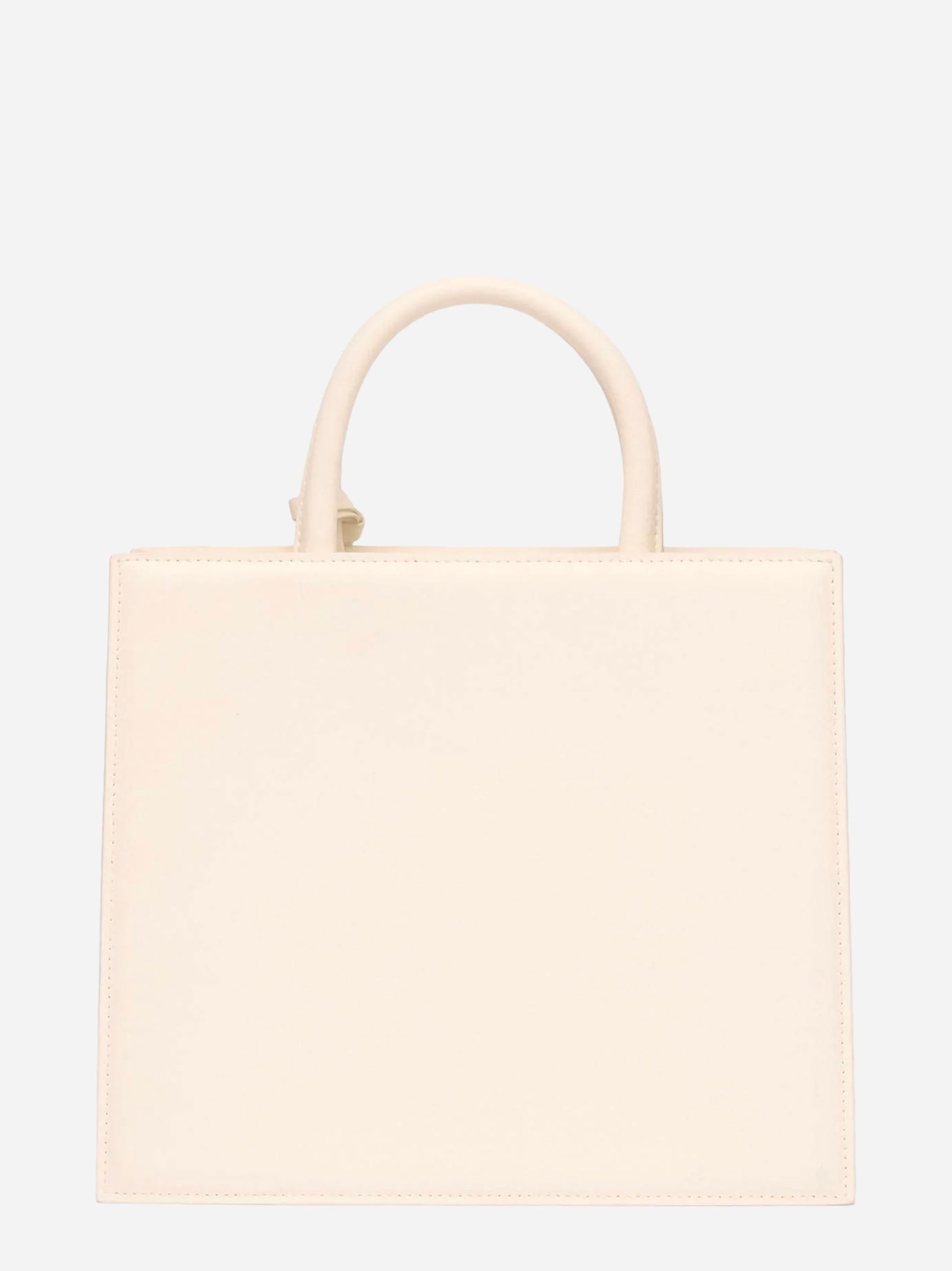 Shop Bag Midi in pelle bianca