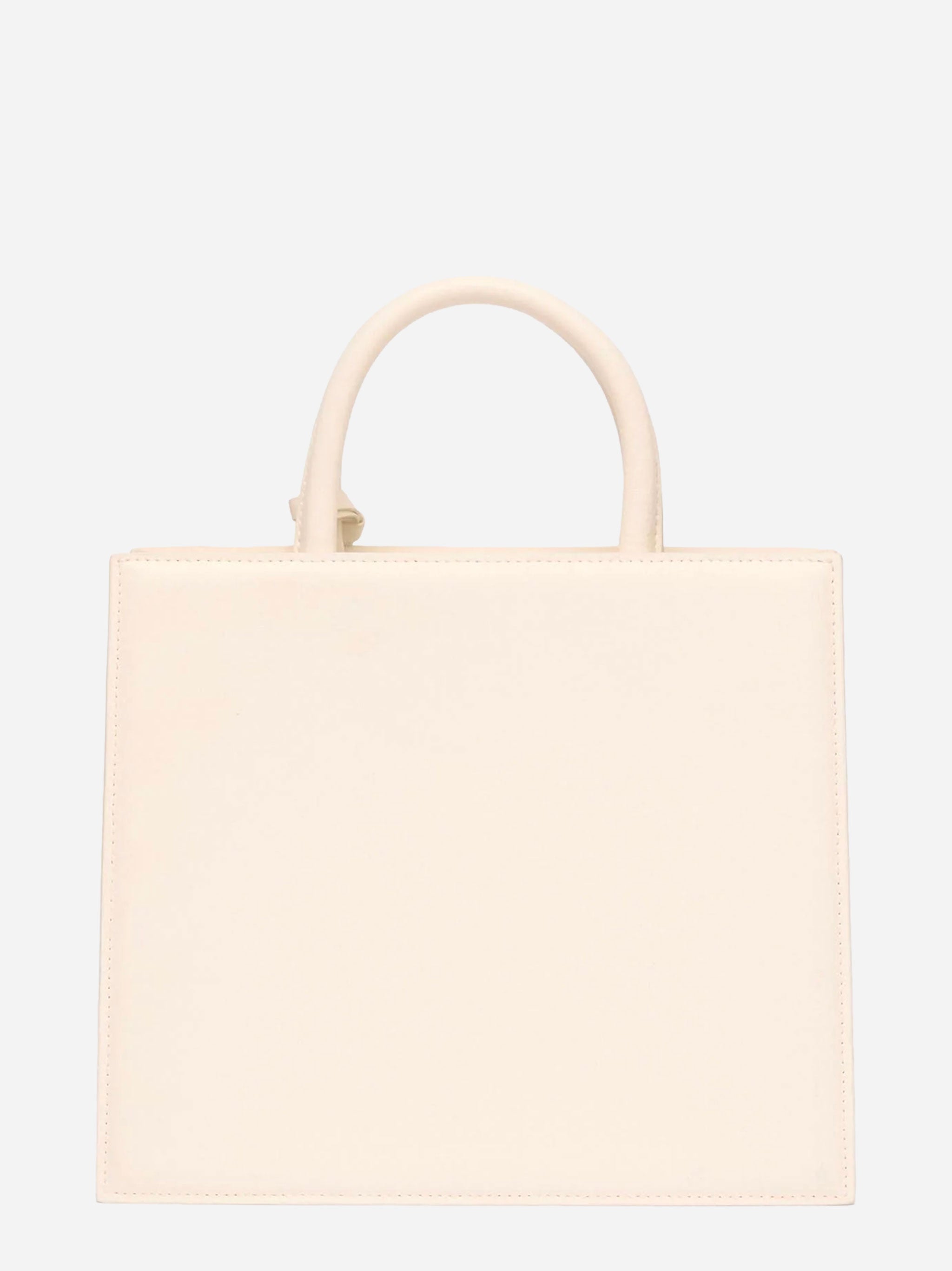 Shop Bag Midi in pelle bianca