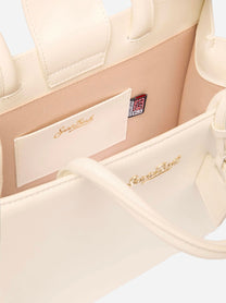 Shop Bag Midi in pelle bianca