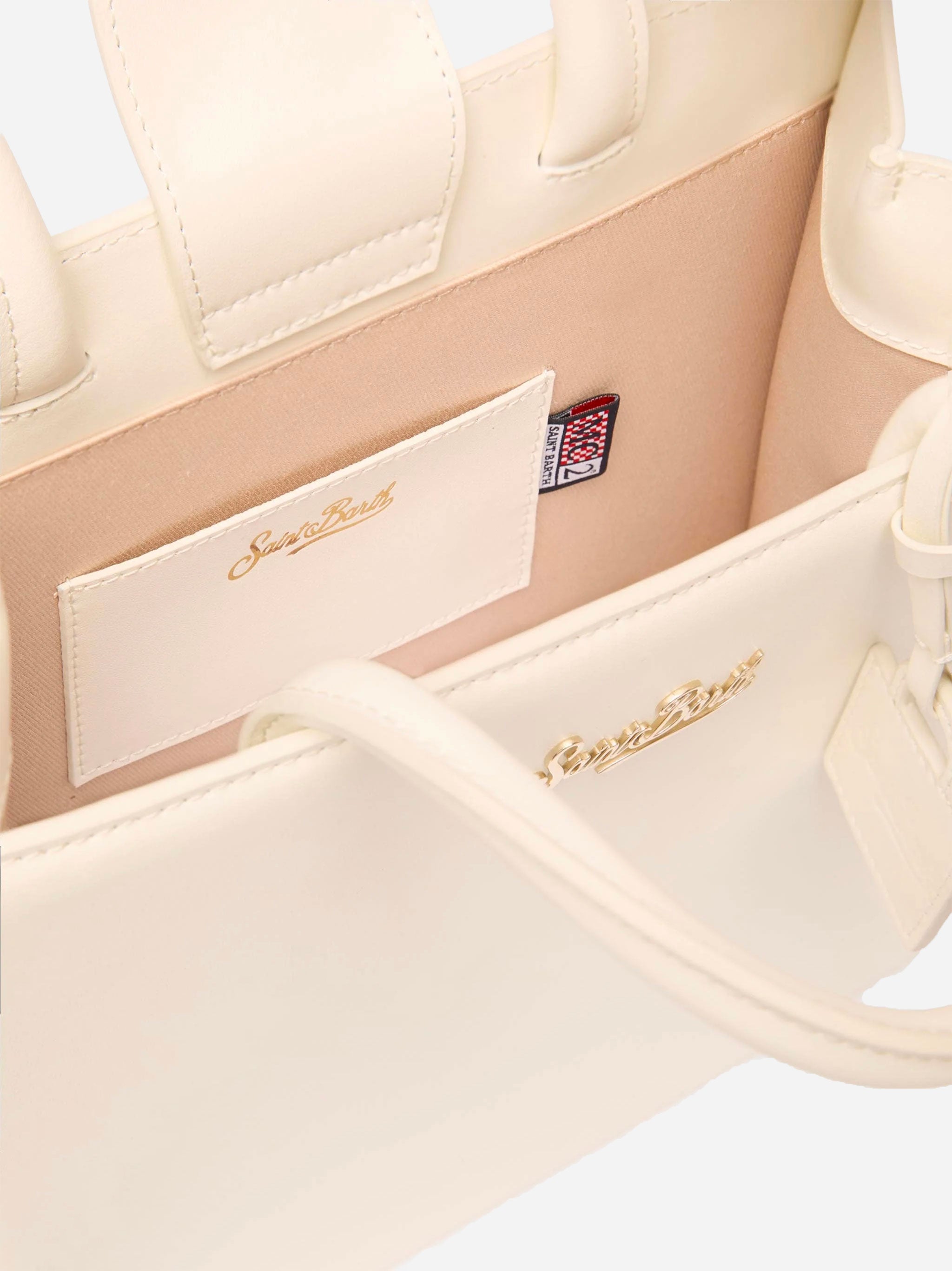 Shop Bag Midi in pelle bianca