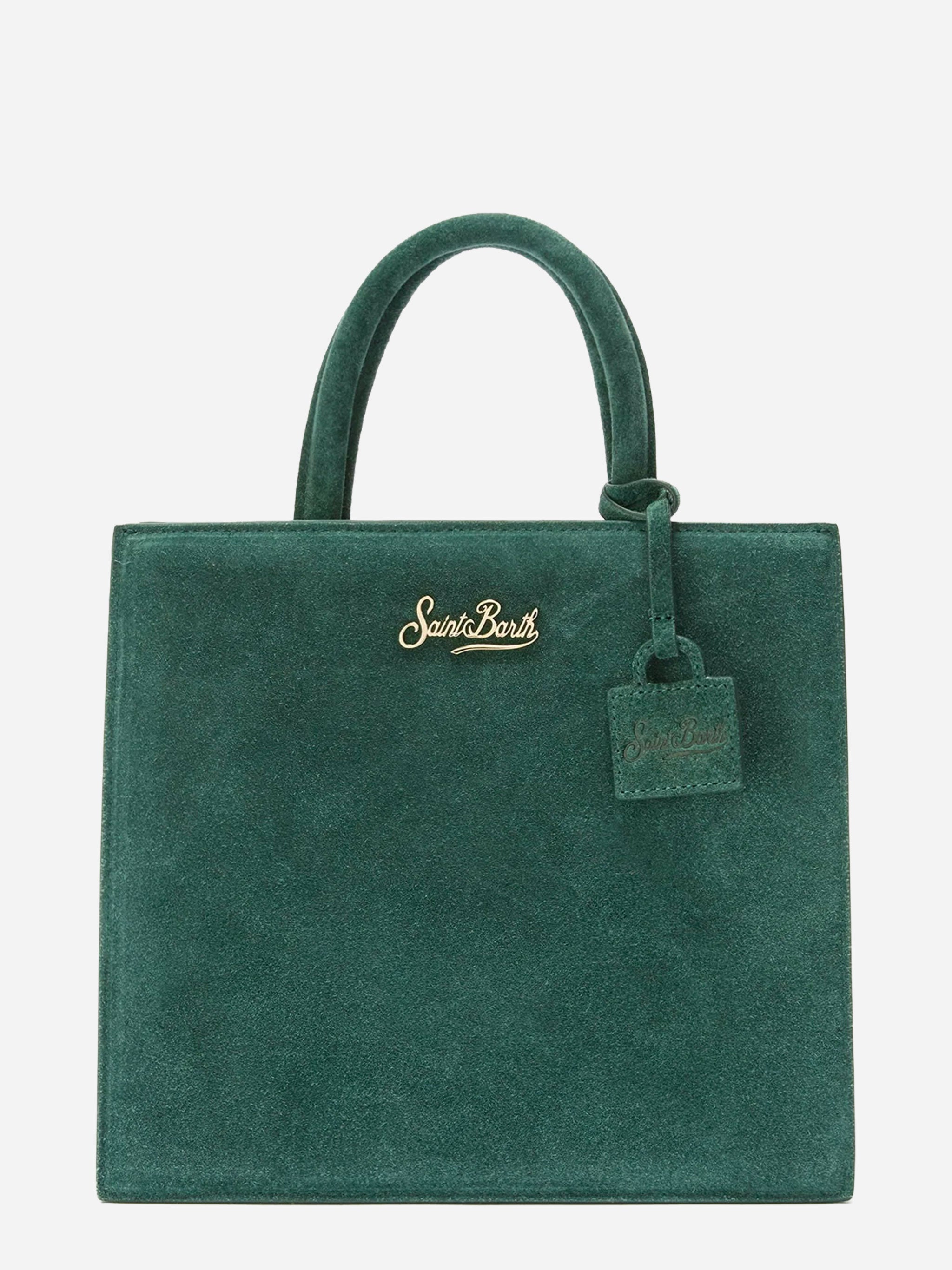 Shop Bag Midi in suede verde