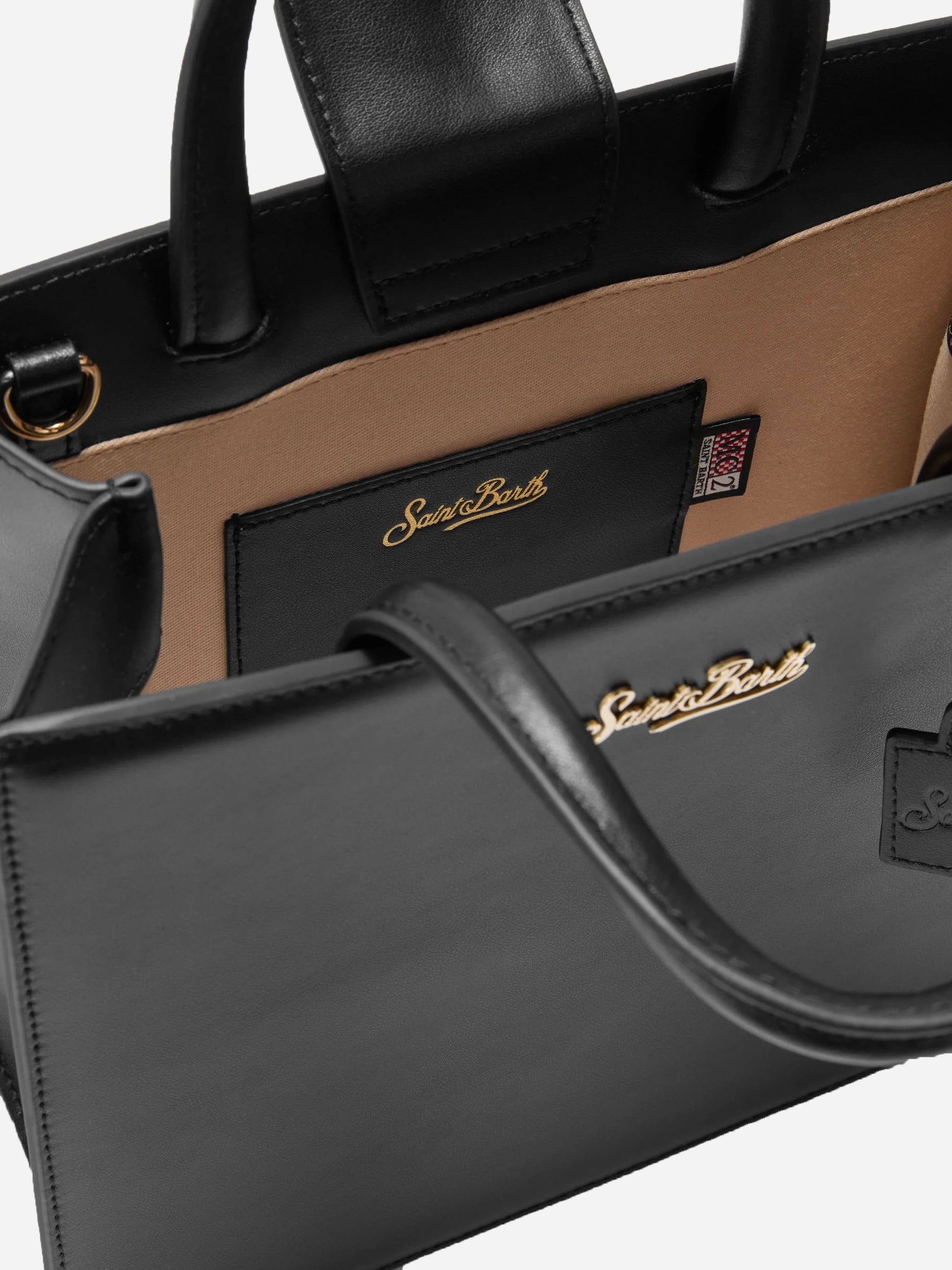 Shop Bag Midi in pelle nera