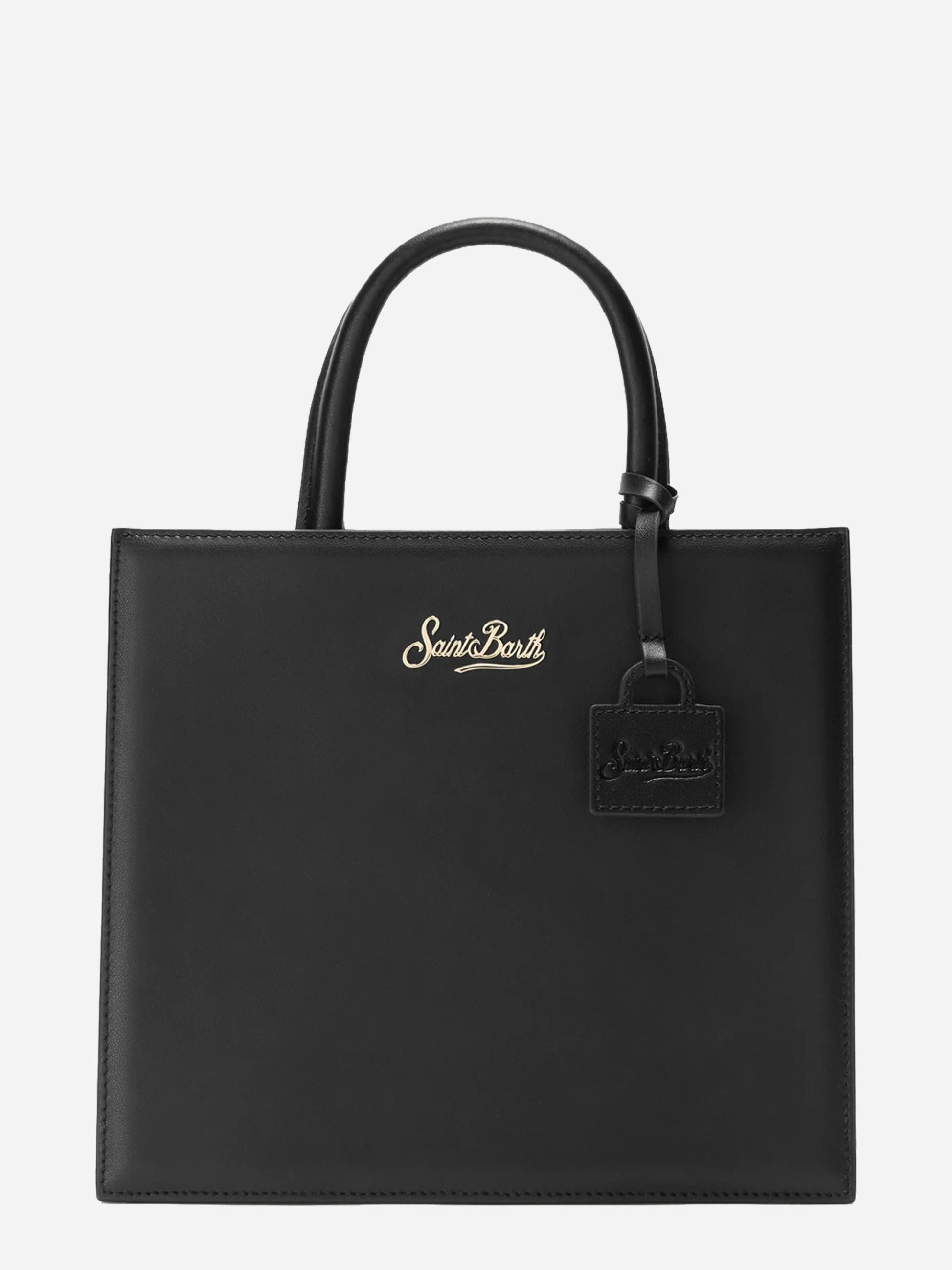 Shop Bag Midi in pelle nera