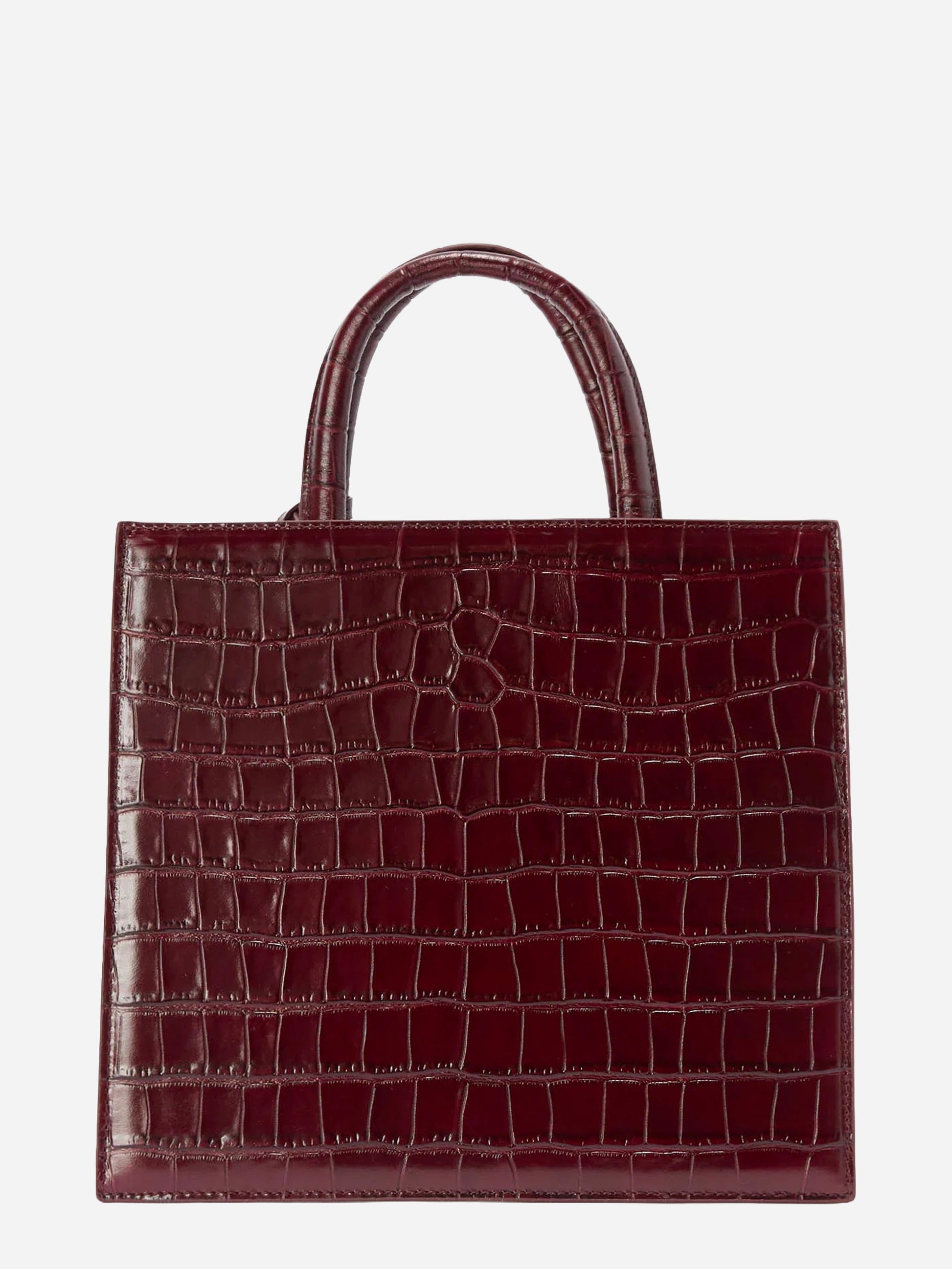 Shop Bag Midi in pelle stampa cocco bordeaux