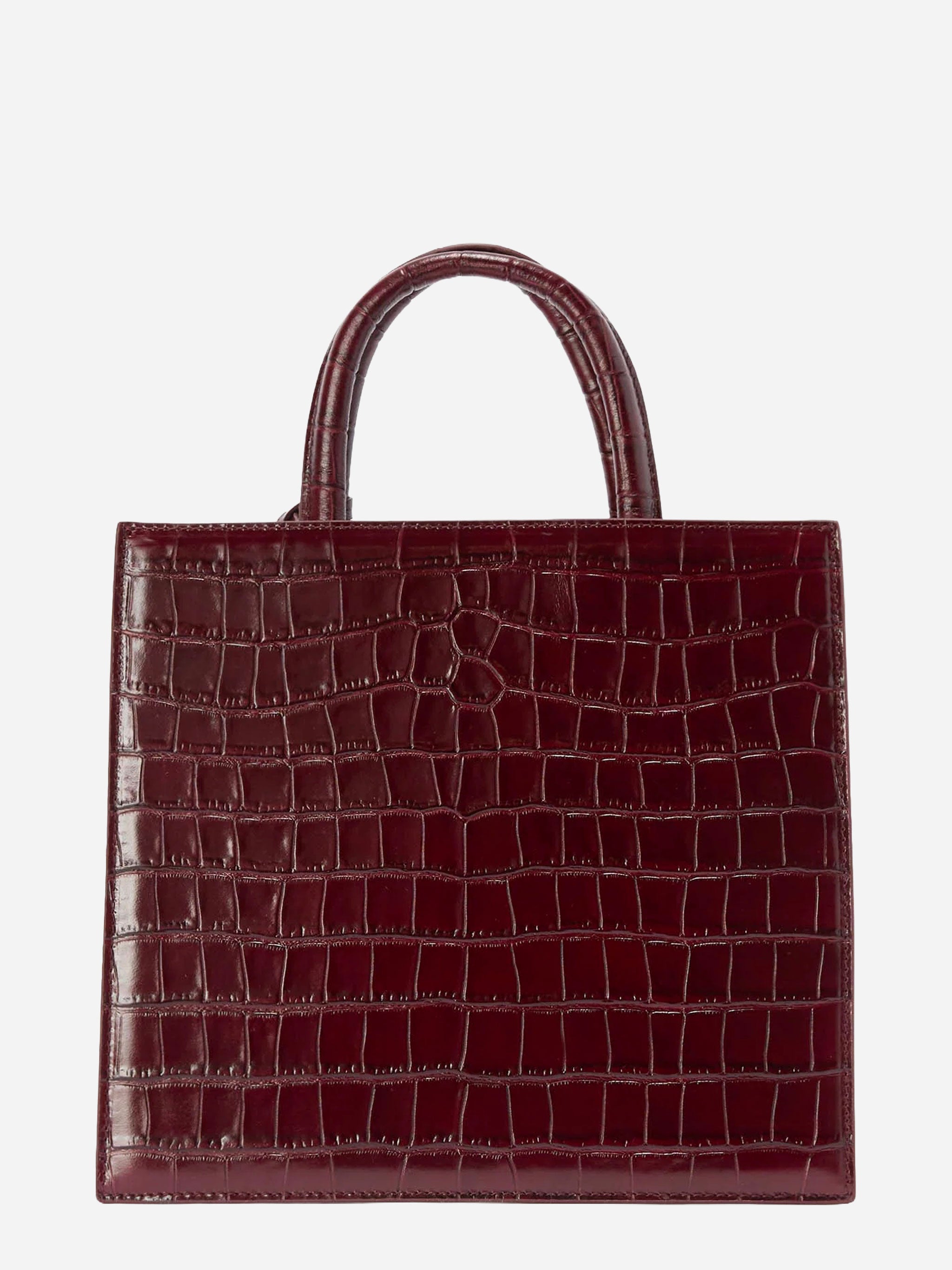 Shop Bag Midi in pelle stampa cocco bordeaux