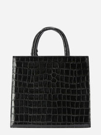 Shop Bag Midi in pelle stampa cocco nera