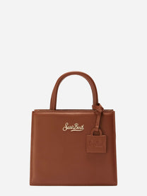 Shop Bag Mini in pelle marrone