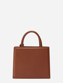 Shop Bag Mini in pelle marrone