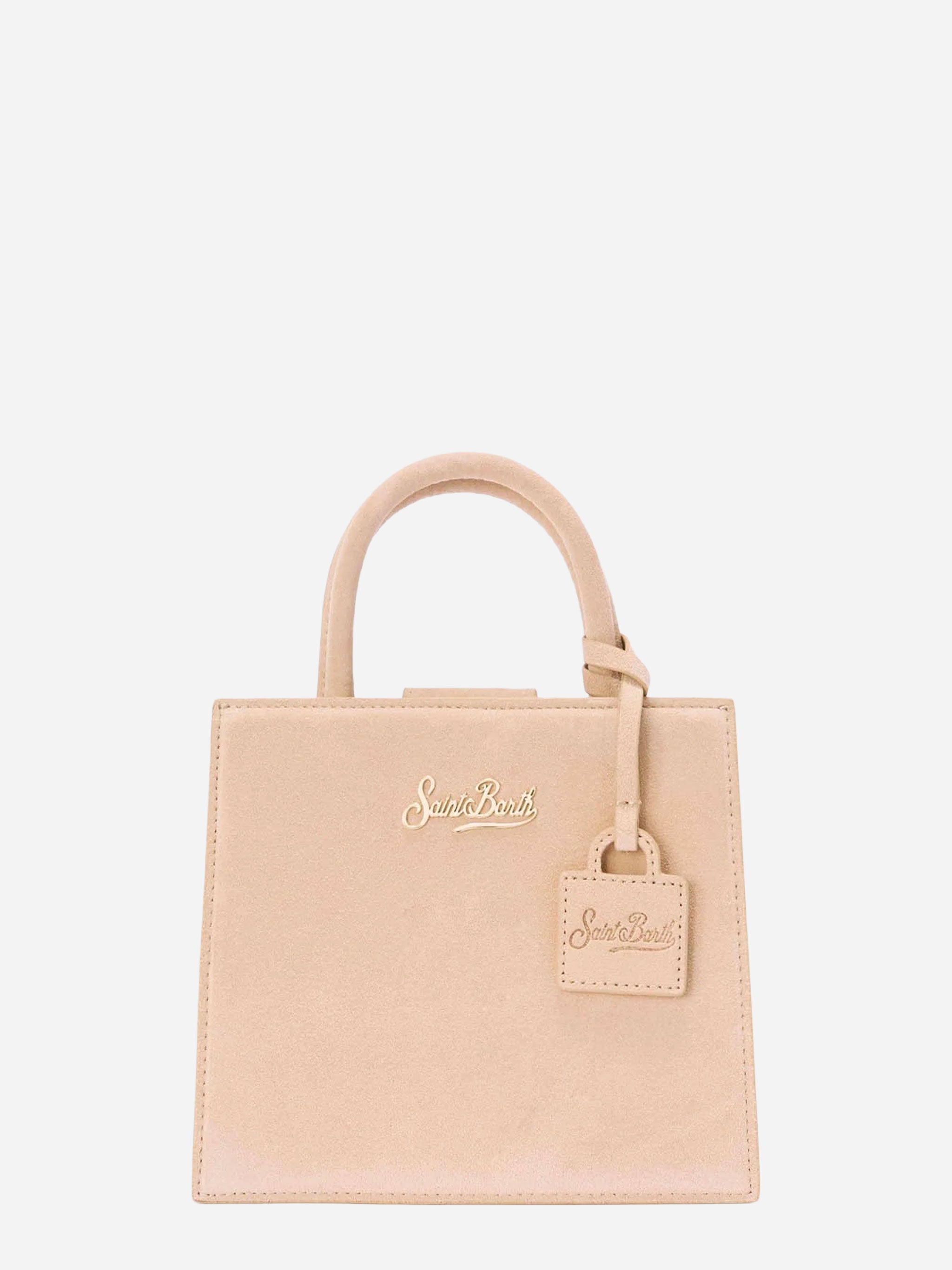 Shop Bag Mini in suede beige