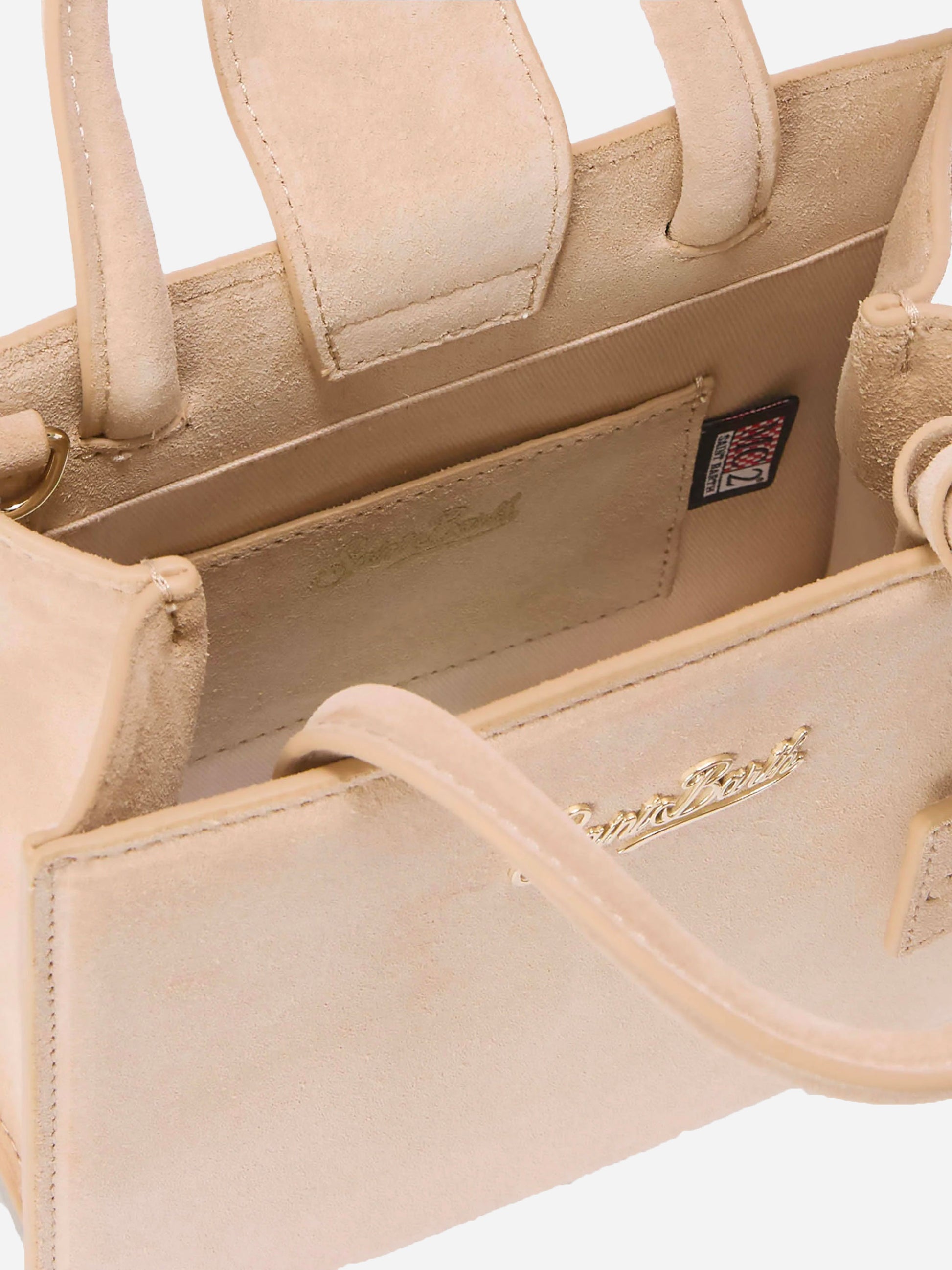 Shop Bag Mini in suede beige