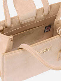 Shop Bag Mini in suede beige