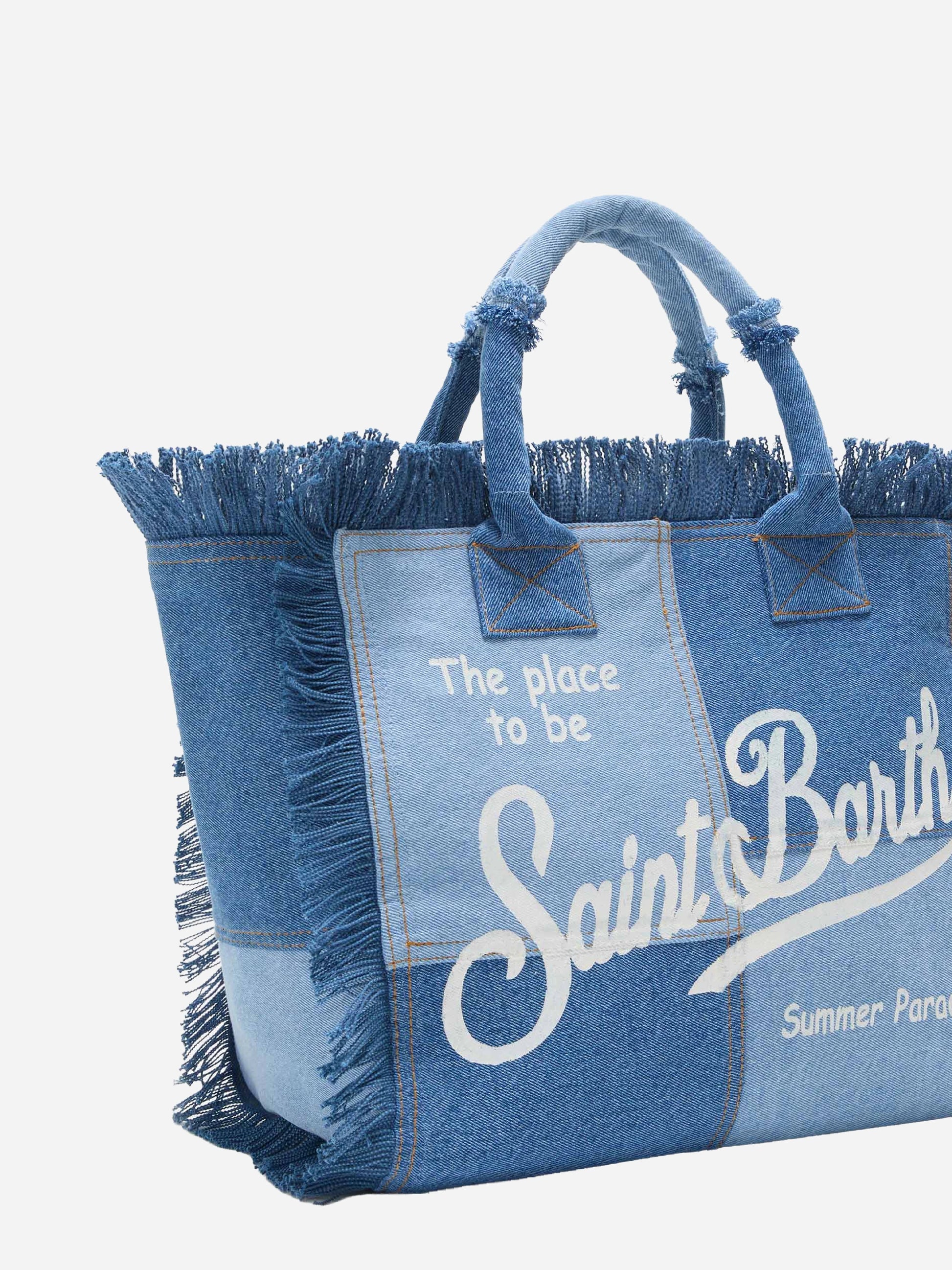 Borsa Vanity regular in denim patchwork