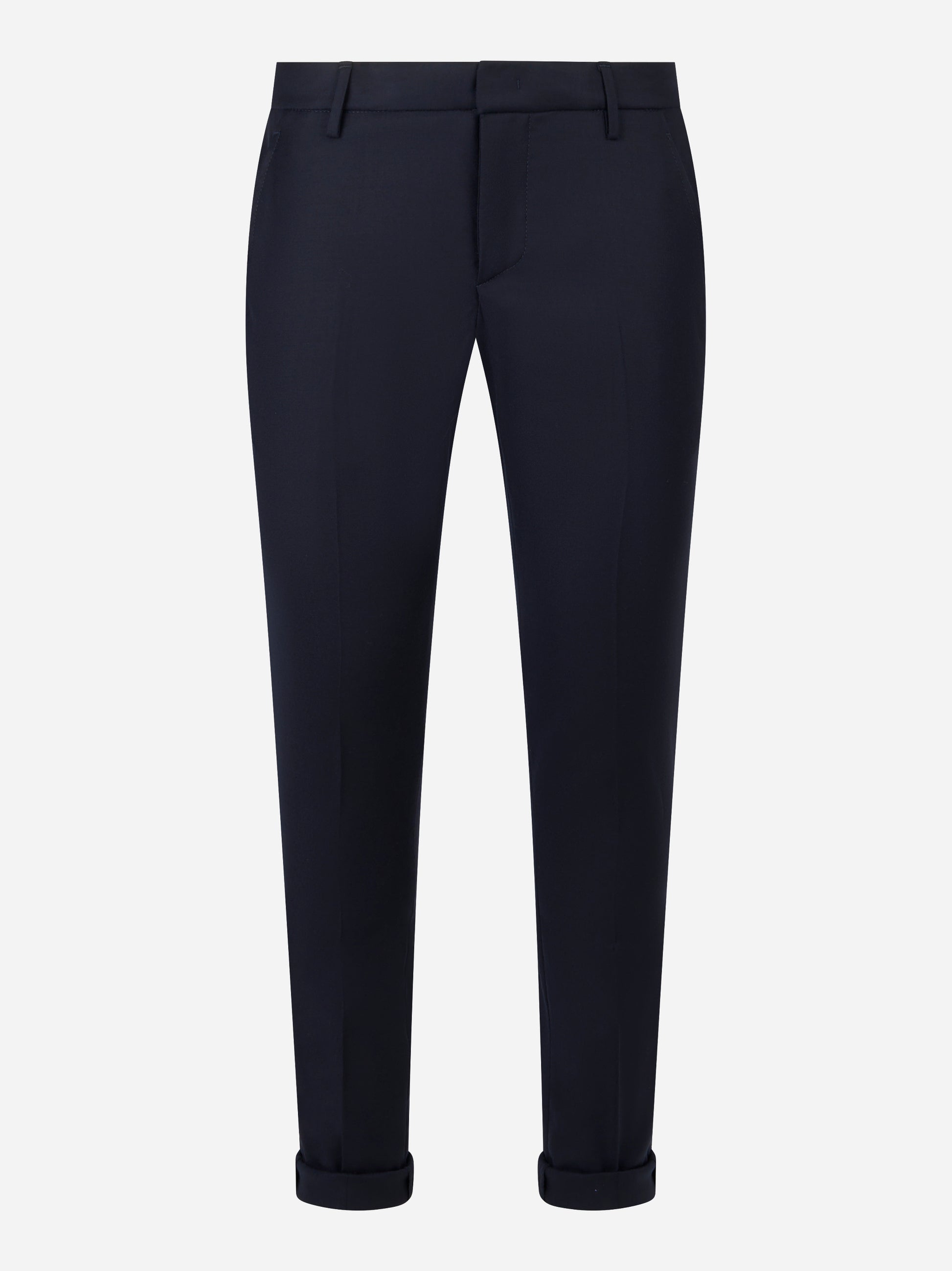 Pantalone skinny fit Gaubert in flanella stretch blu