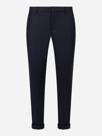 Pantalone skinny fit Gaubert in flanella stretch blu