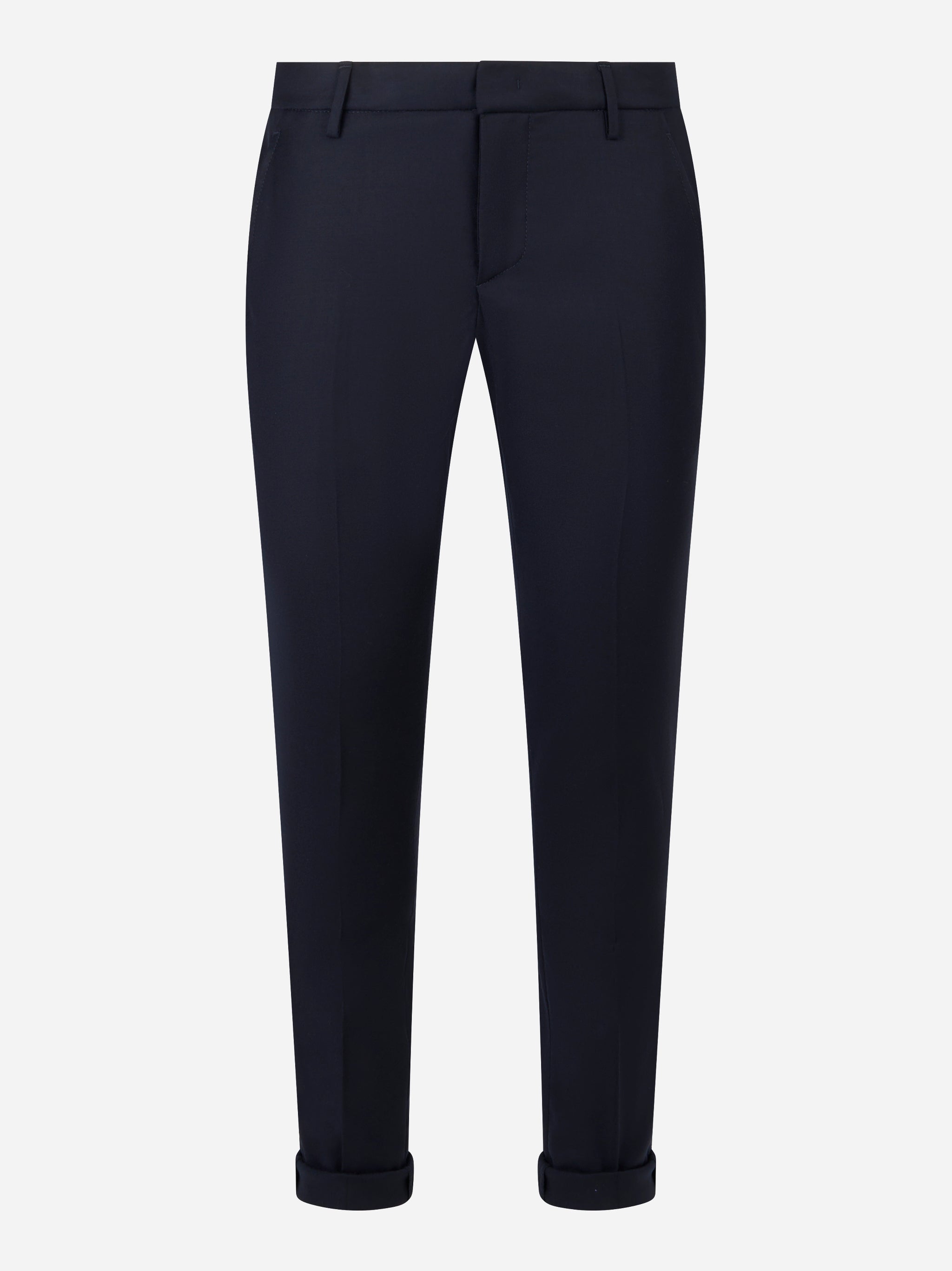 Pantalone skinny fit Gaubert in flanella stretch blu
